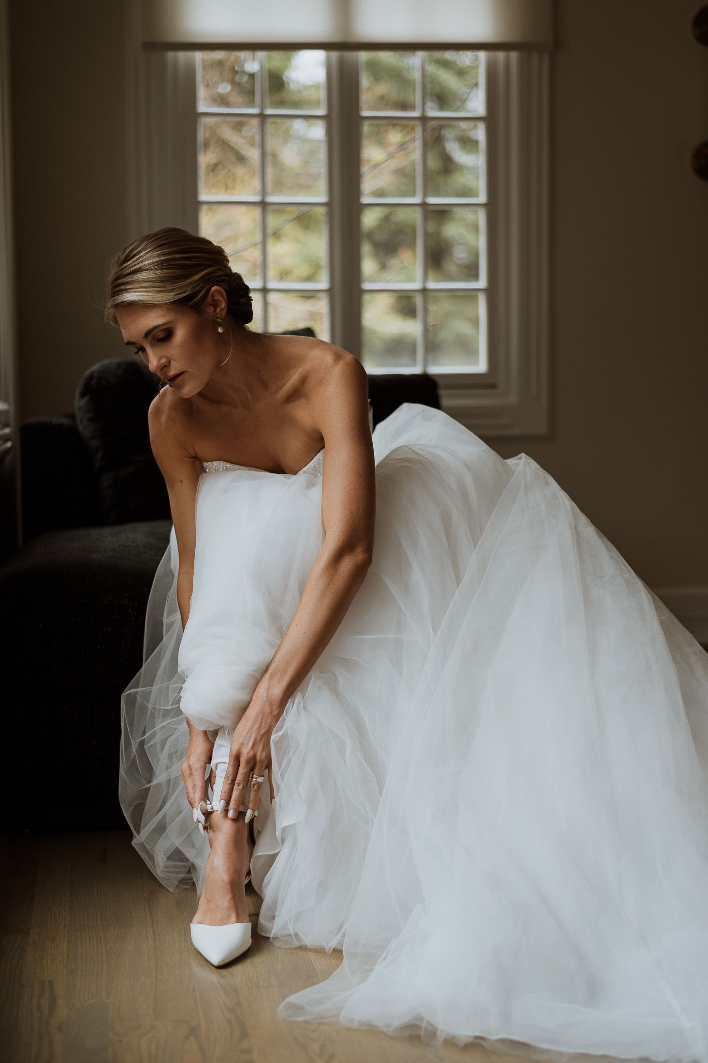 Utah wedding photographer capturing warm, moody bridal portraits. Florida wedding photographer documenting intimate vintage moments
