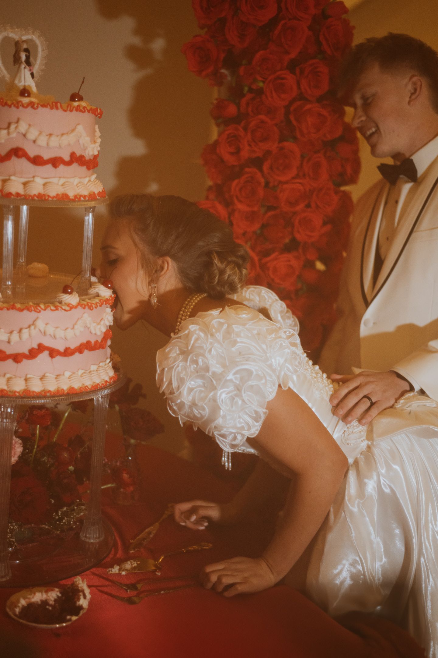 Utah wedding photographer capturing warm, moody bridal portraits. Florida wedding photographer documenting intimate vintage moments