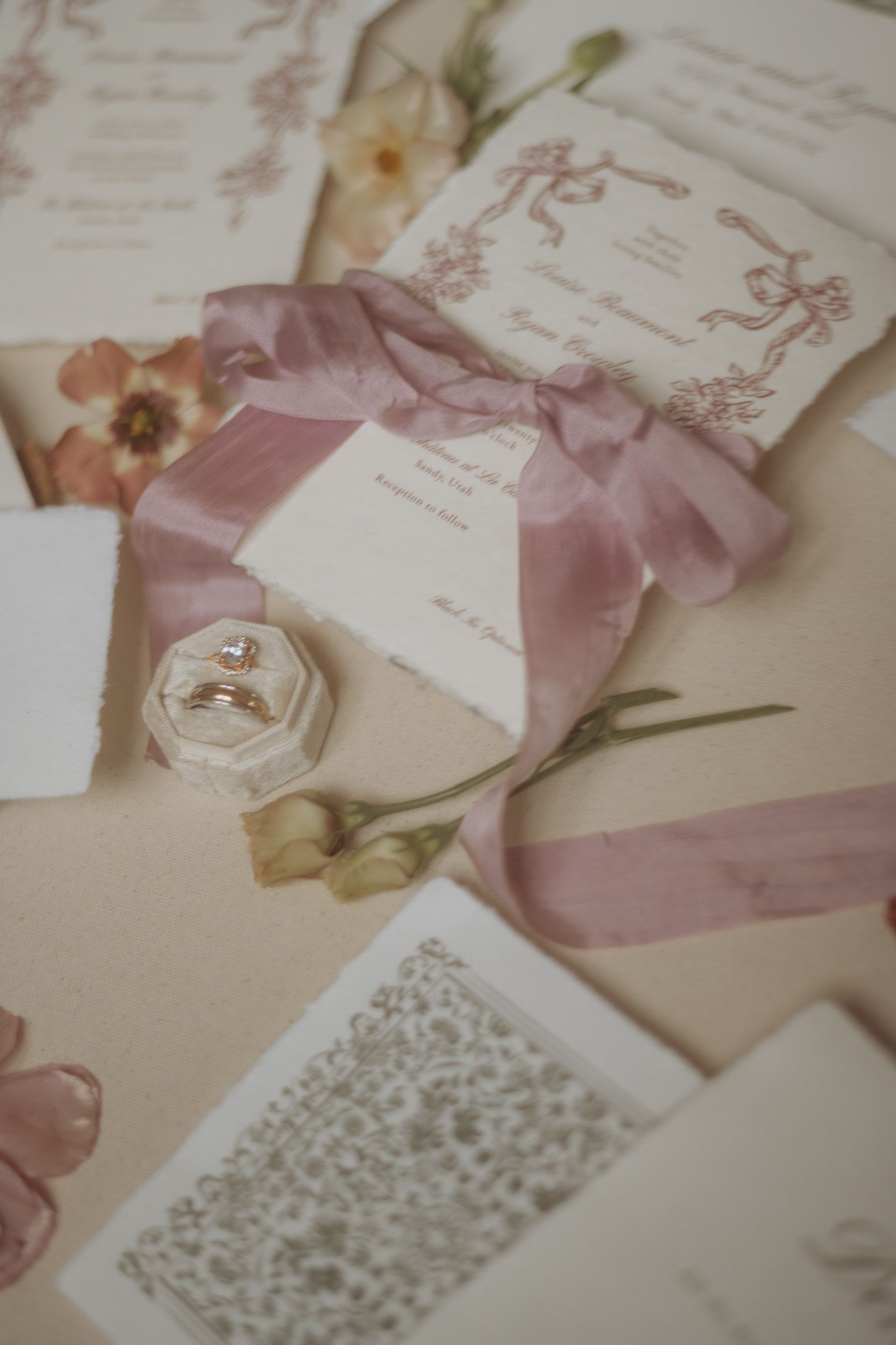 Utah wedding photographer capturing warm, moody bridal portraits. Florida wedding photographer documenting intimate vintage moments