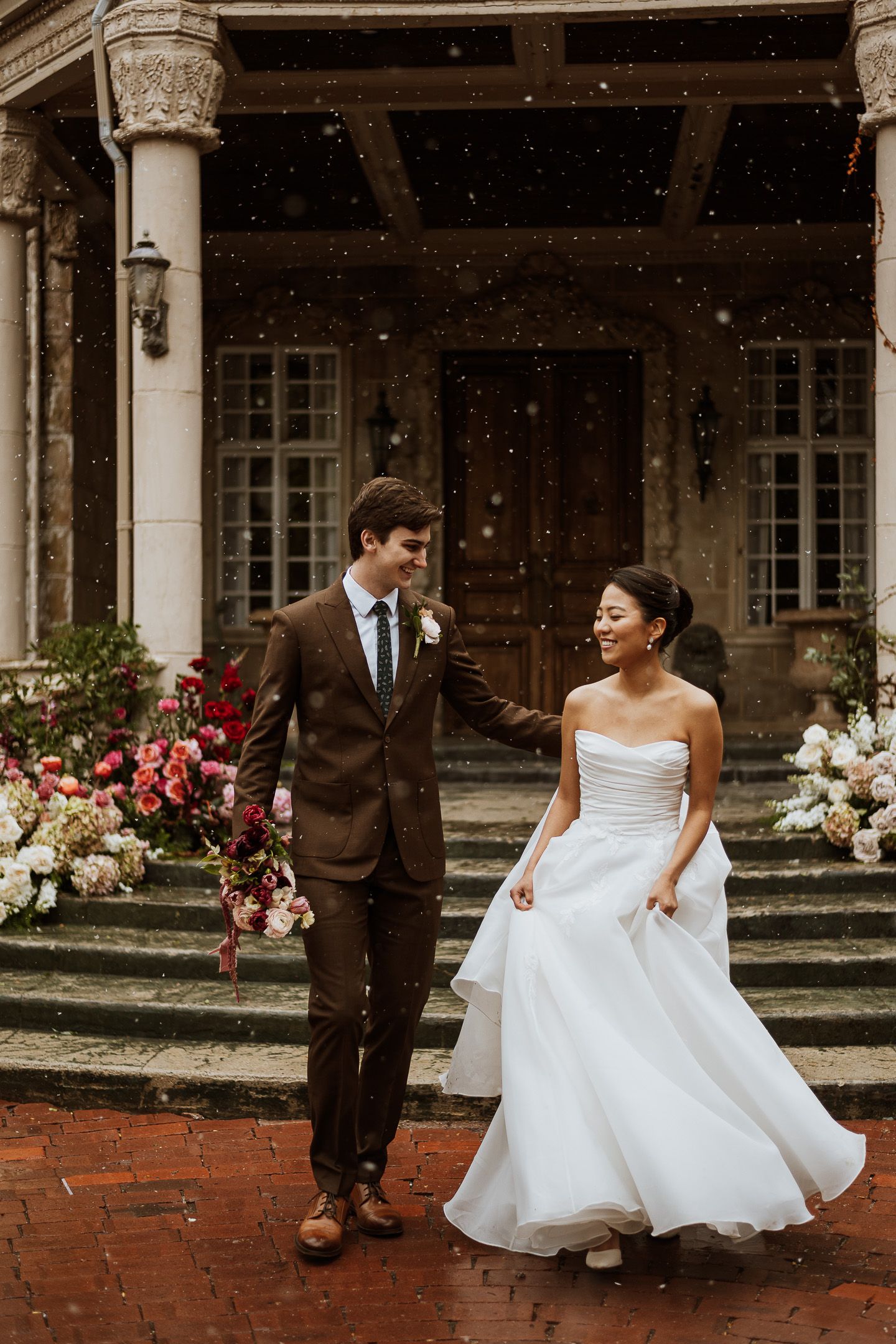 Utah wedding photographer capturing warm, moody bridal portraits. Florida wedding photographer documenting intimate vintage moments