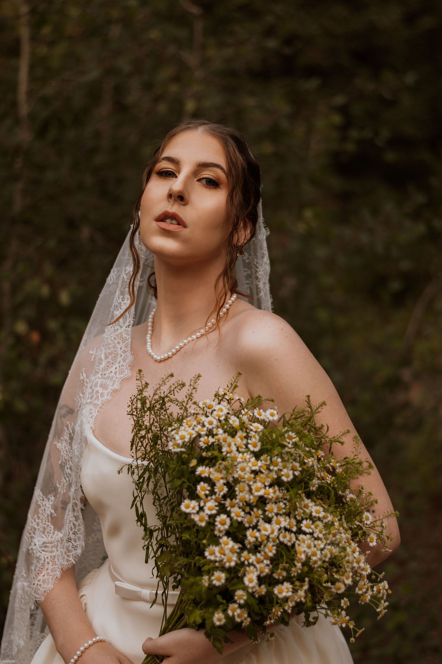 Utah wedding photographer capturing warm, moody bridal portraits. Florida wedding photographer documenting intimate vintage moments