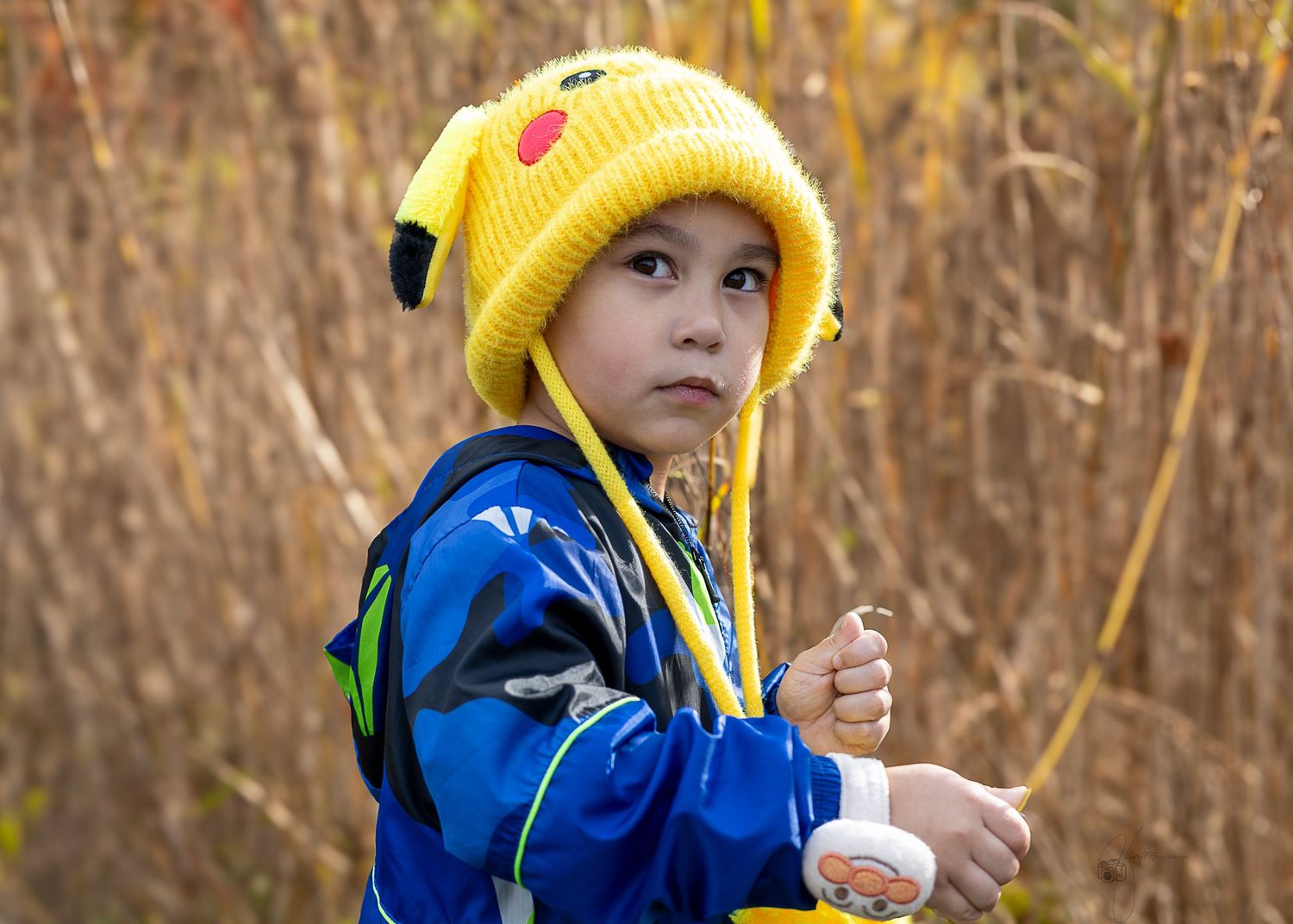 A boy in the field