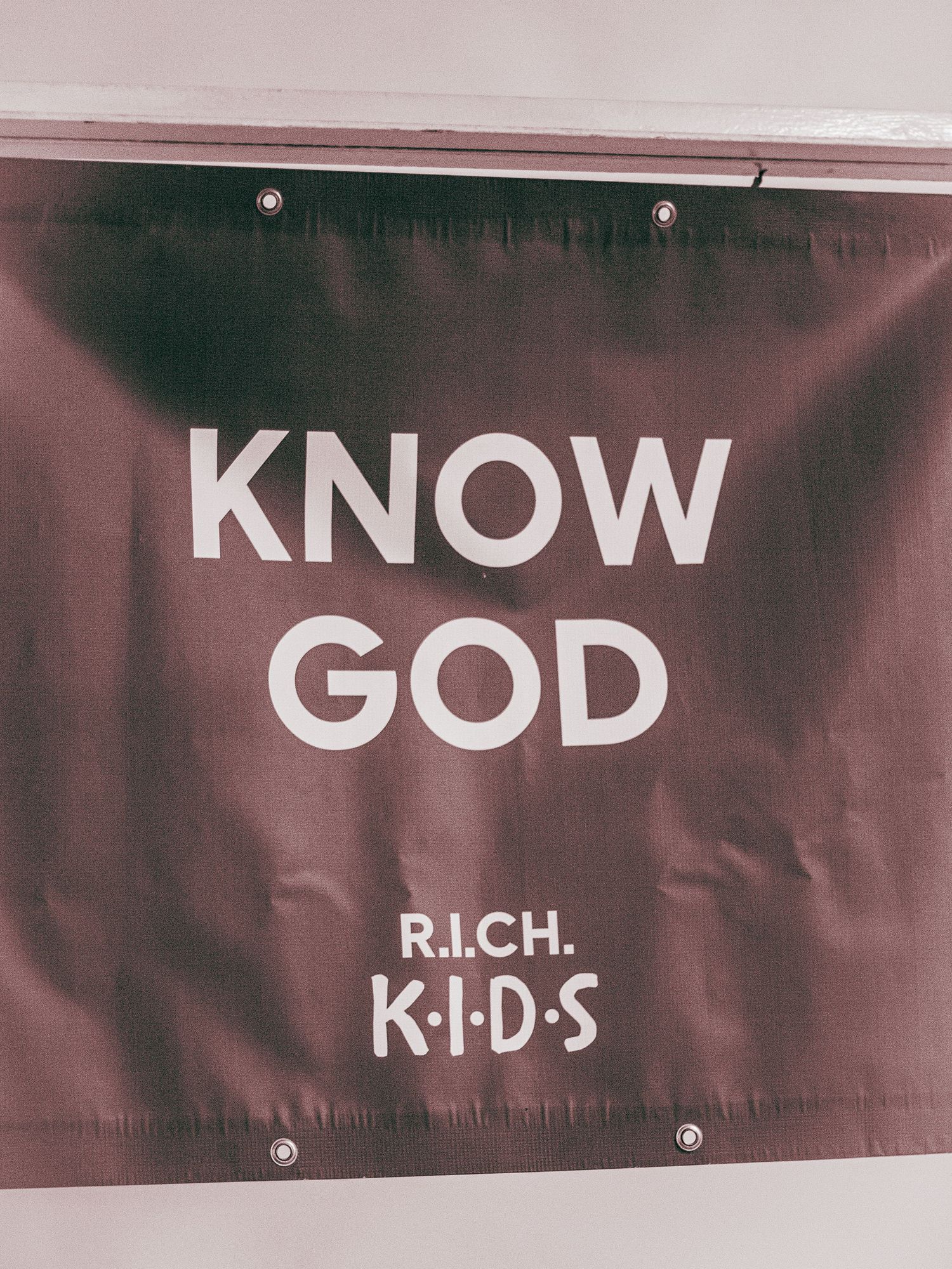 Banner with the words 