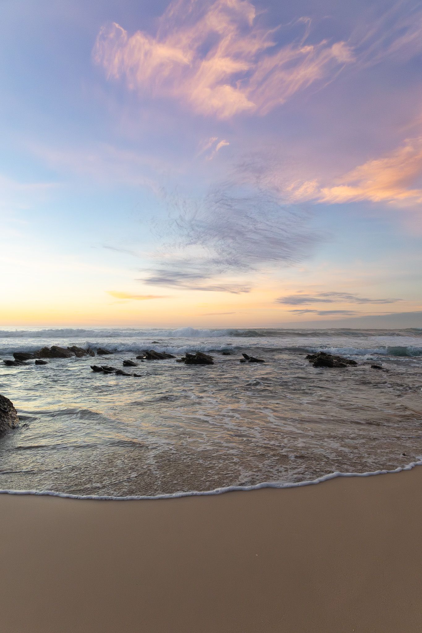 Sunrise at the beach in Jeffreys Bay Eastern Cape. Landscape photography.