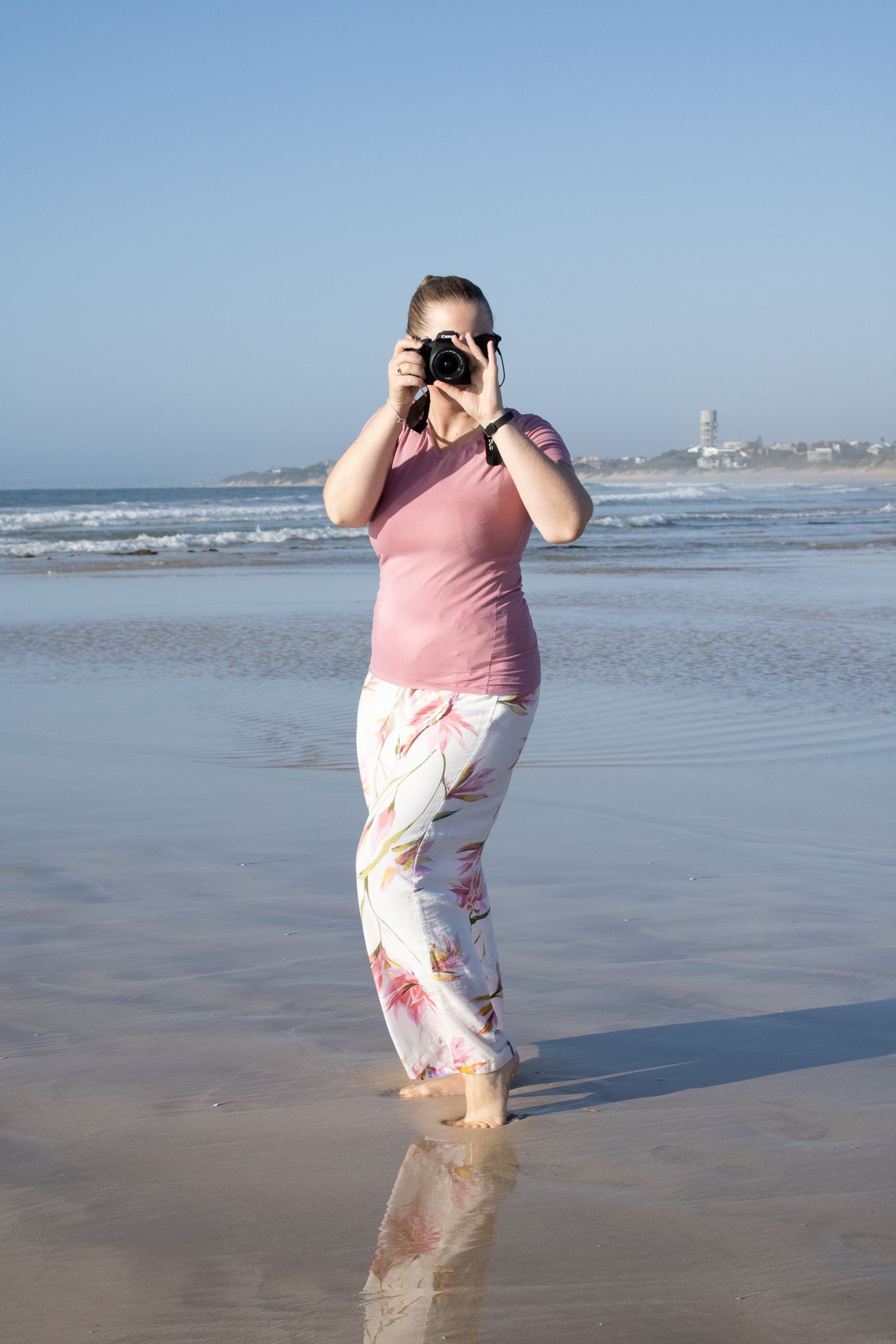 A photograph of a photographer taking pictures with a Canon camera in the Eastern Cape.