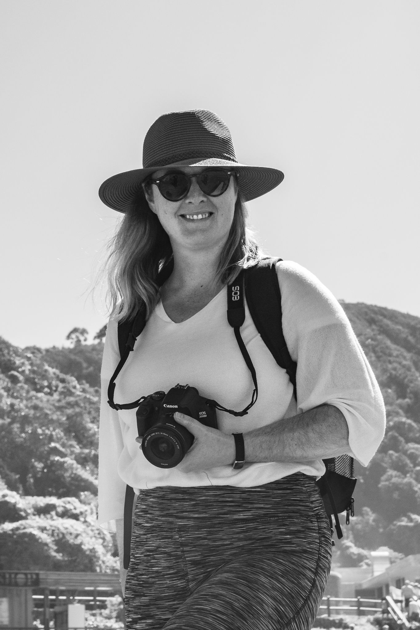 A photograph of a photographer taking pictures with a Canon camera in the Eastern Cape.