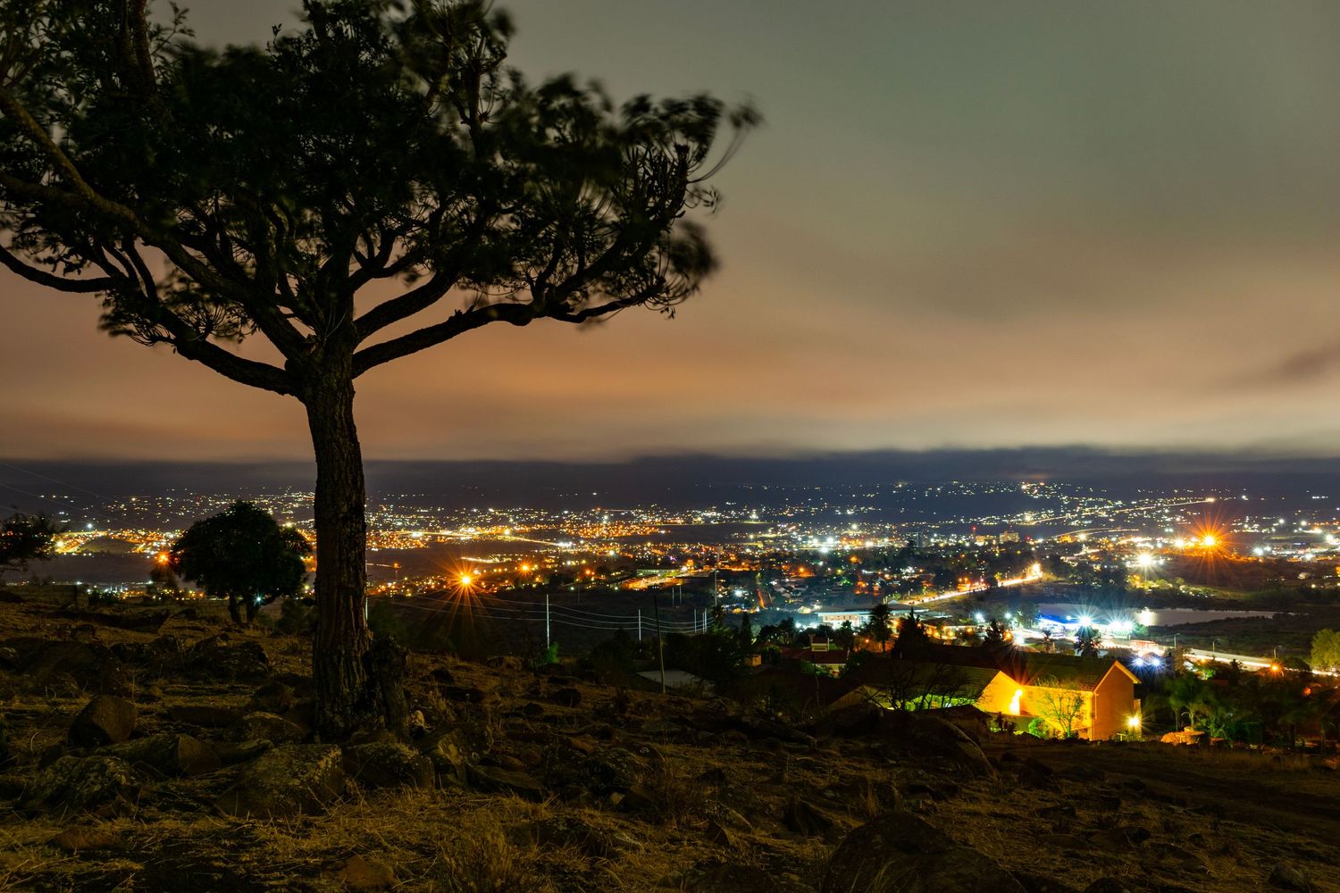 Night city view of Mthatha, Eastern Cape.