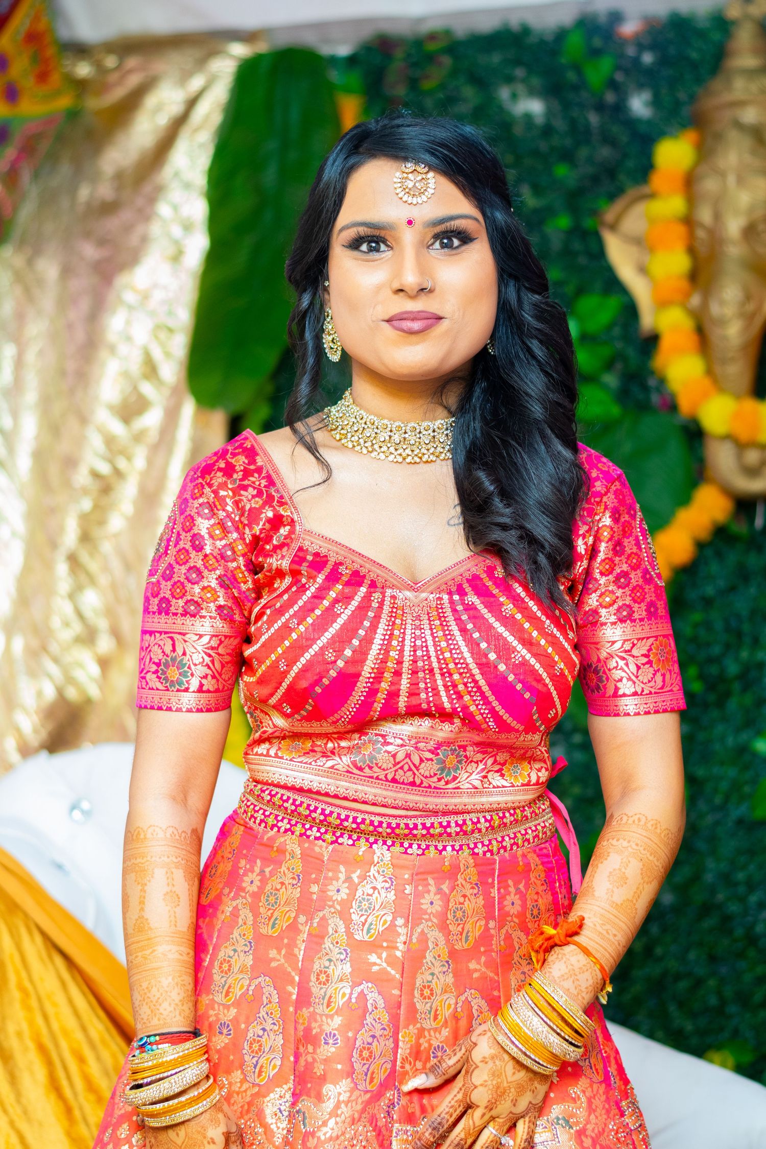 Woman attending a Nelengu ceremony.