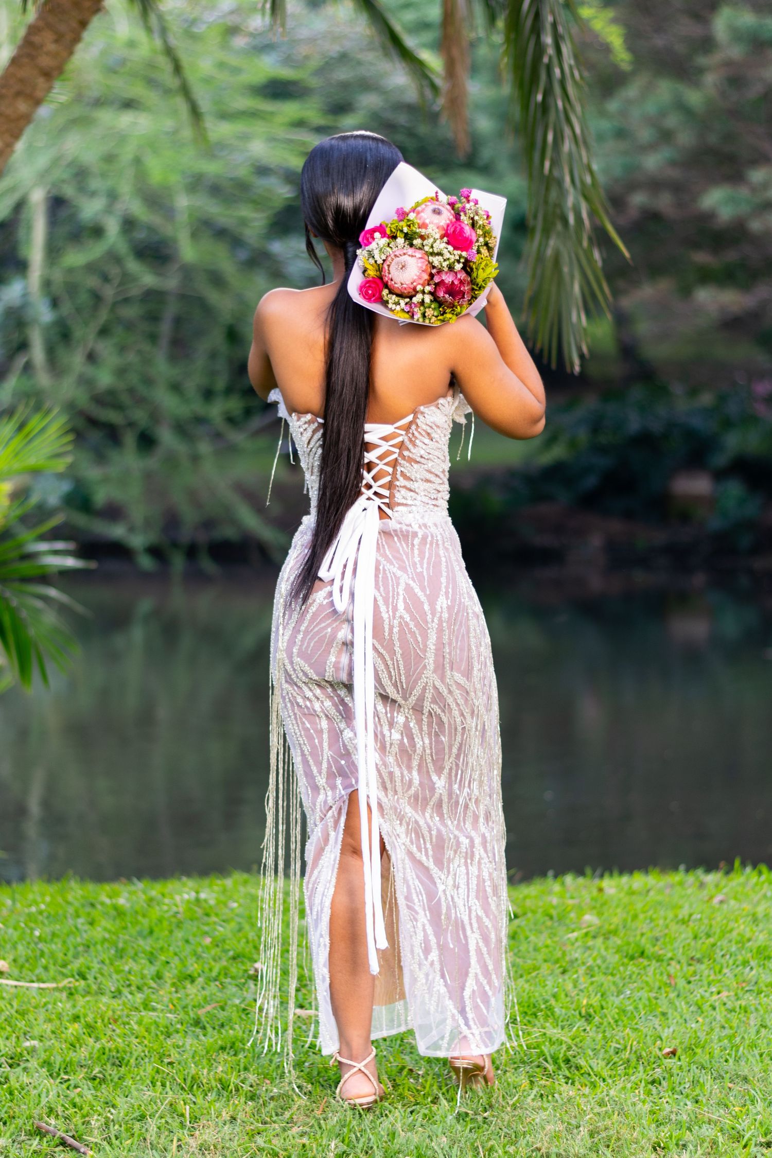 Matric farewell pose during a photoshoot in Durban, KwaZulu-Natal.