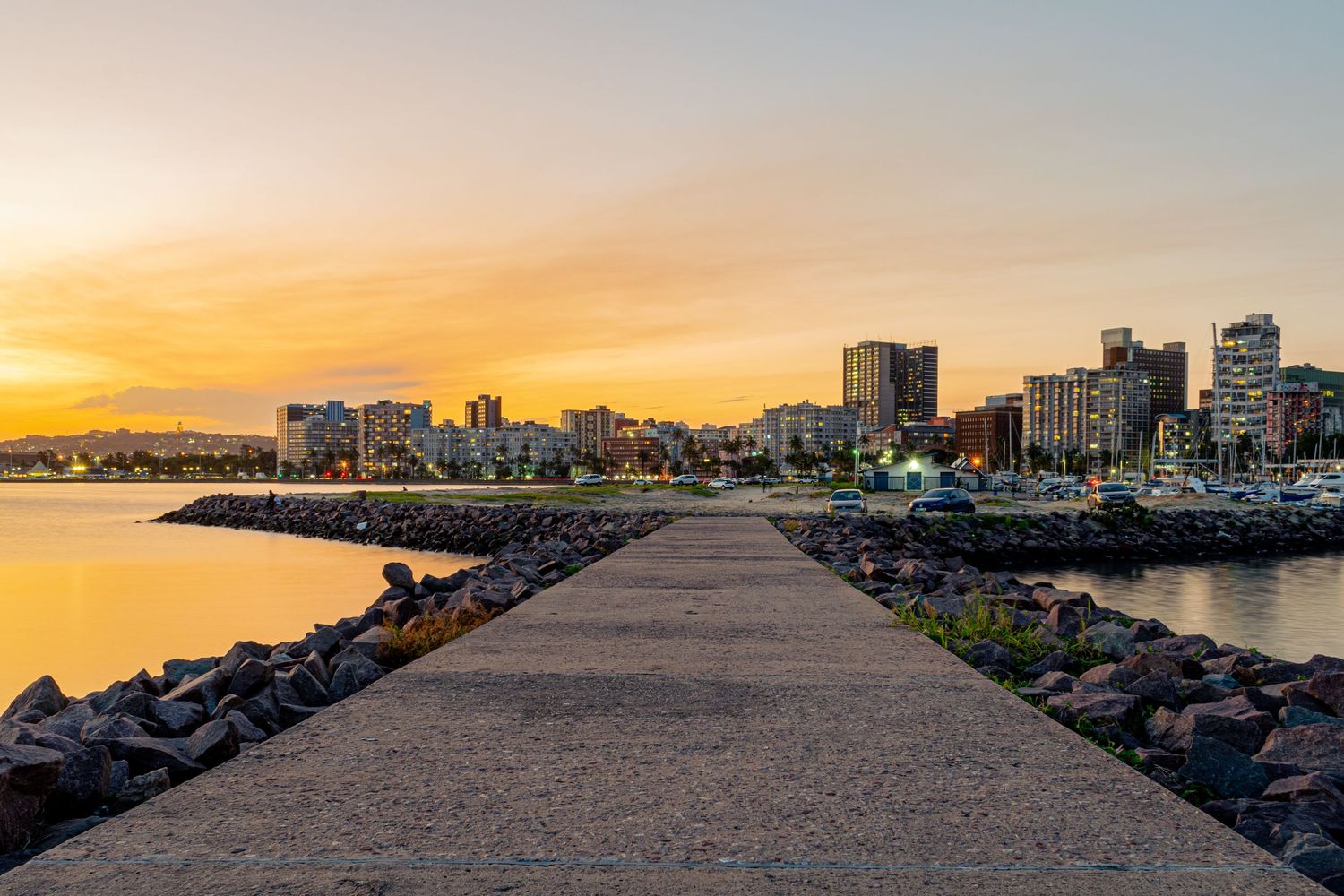 Image taken at the Durban Harbour during sunset.