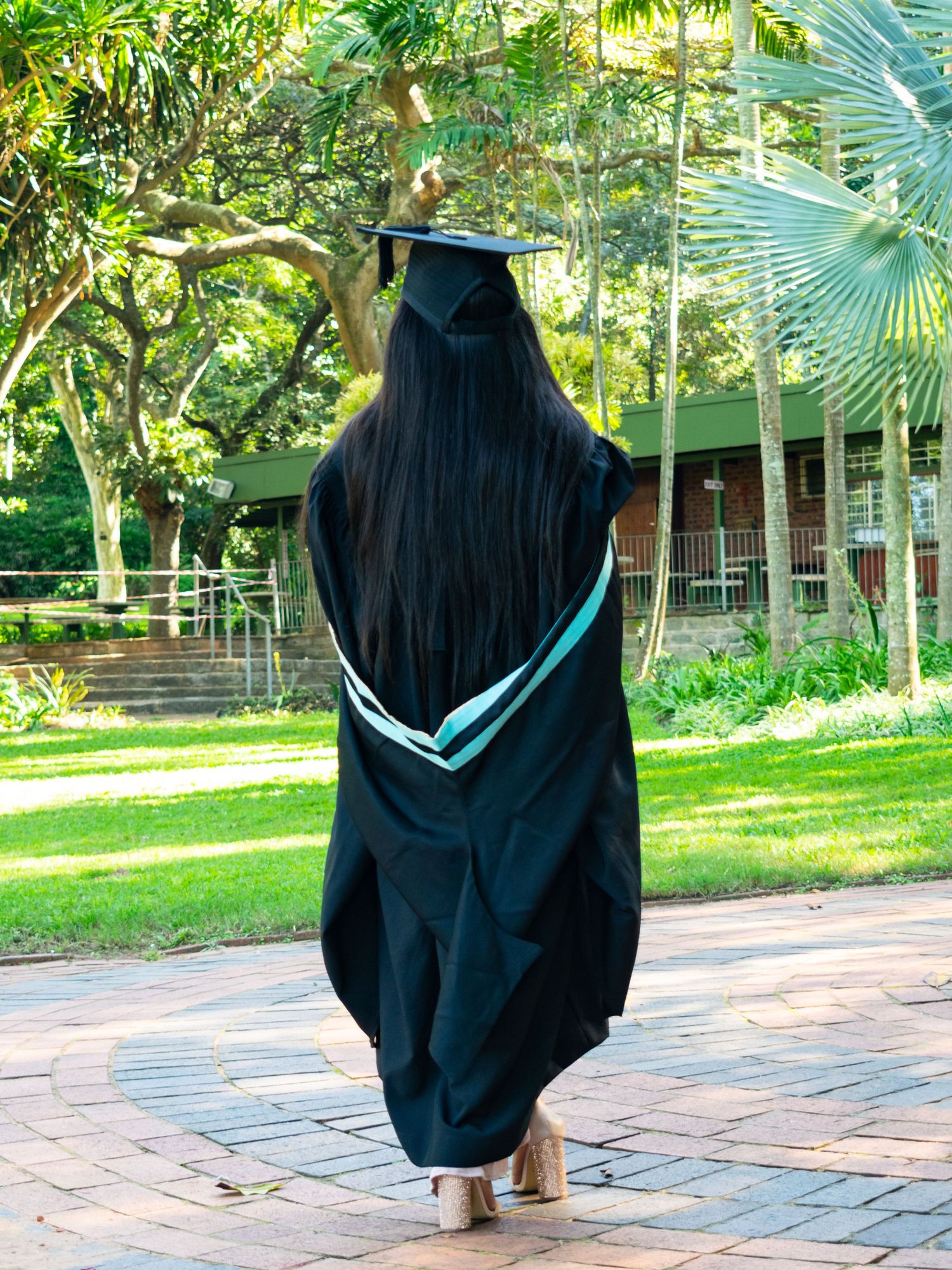 Graduation attire during a photoshoot in Durban.