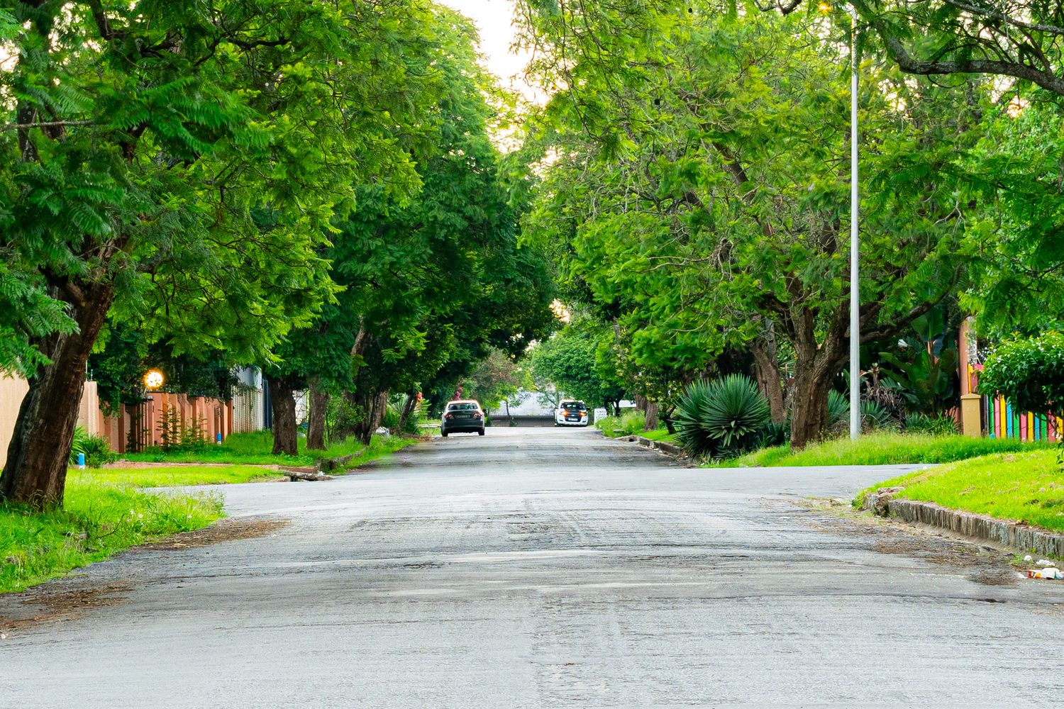 Image of a street in Mthatha during sunset.