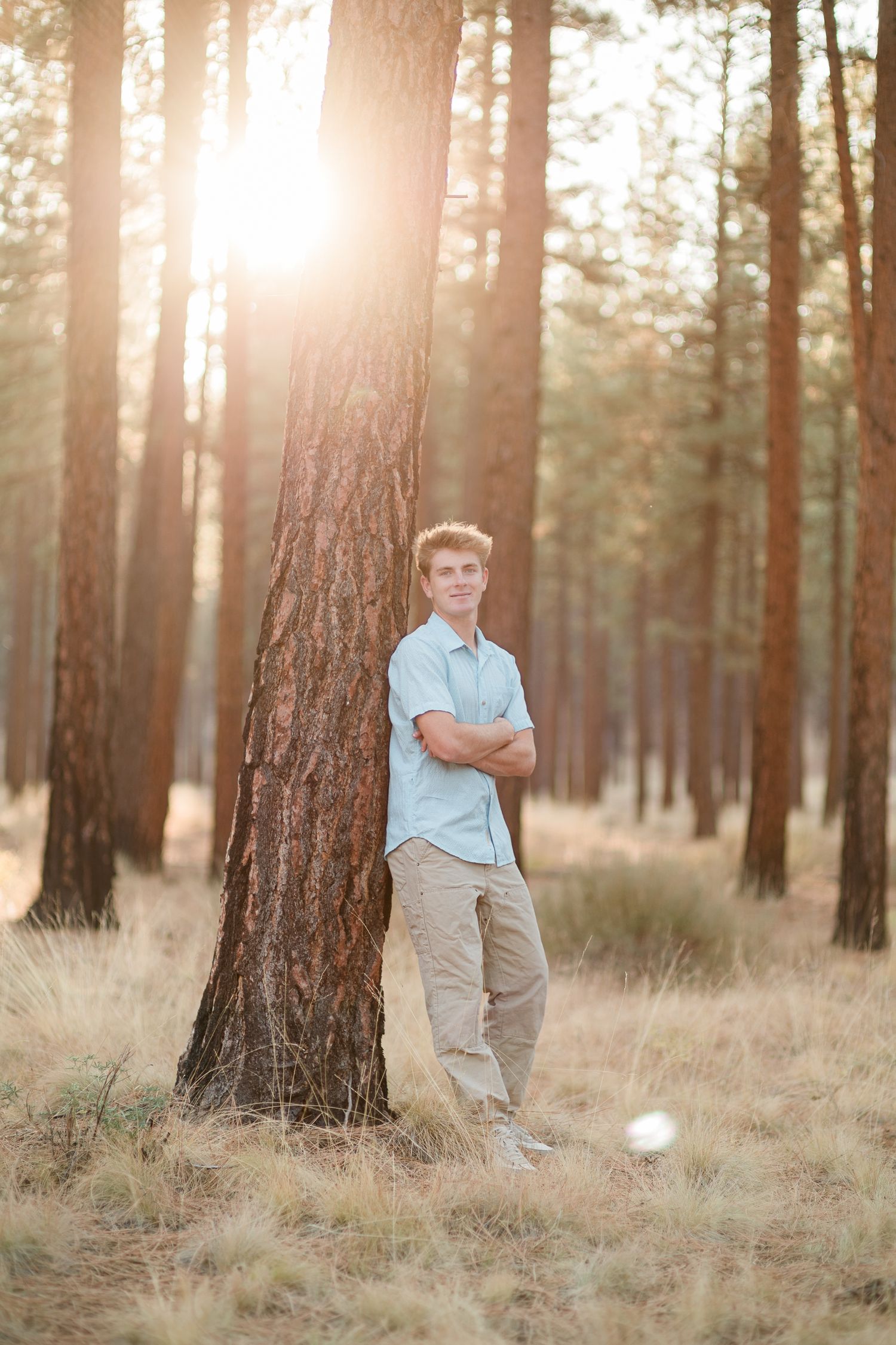 Senior portrait of a young man at Shevlin Park