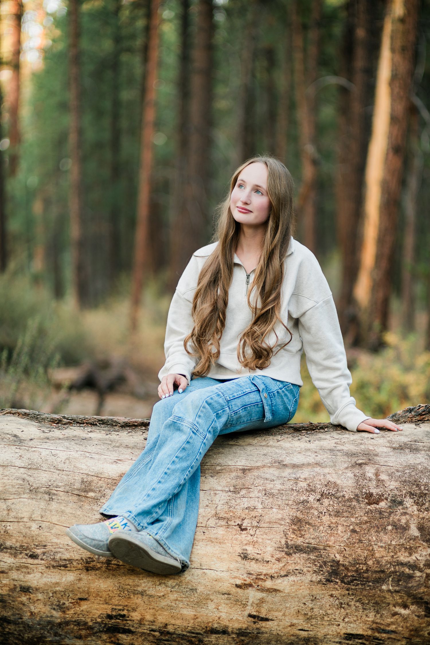 Senior portrait of a young woman at Shevlin Park