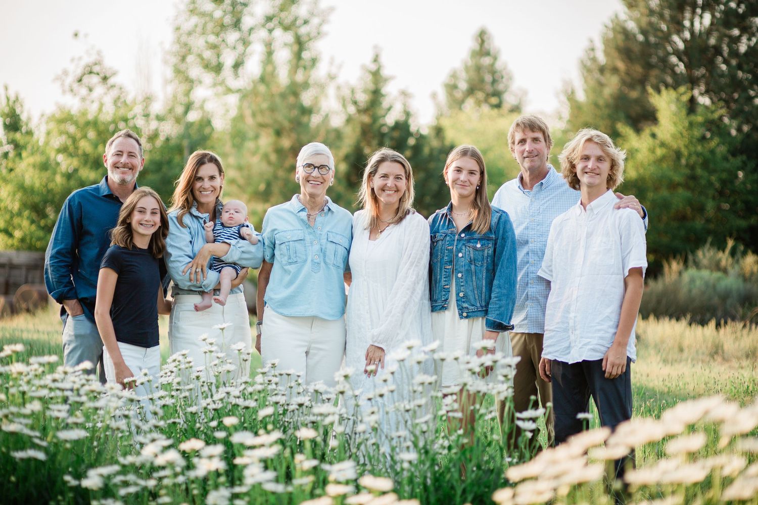 An extended family in Bend, Oregon