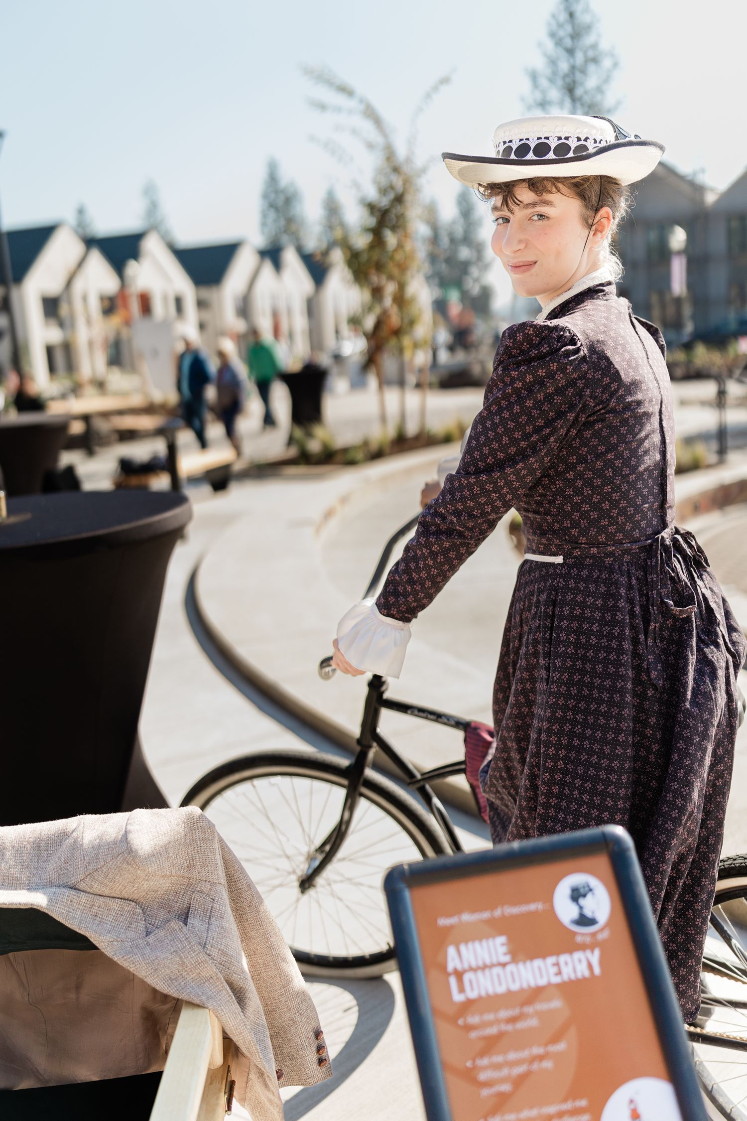 Historical character actor outdoors in Bend, Oregon