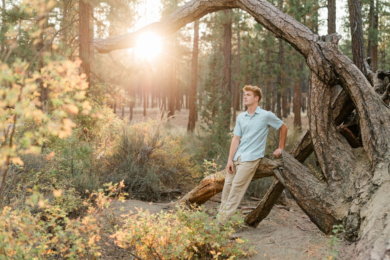 Senior photo of a young man in Shevlin Park
