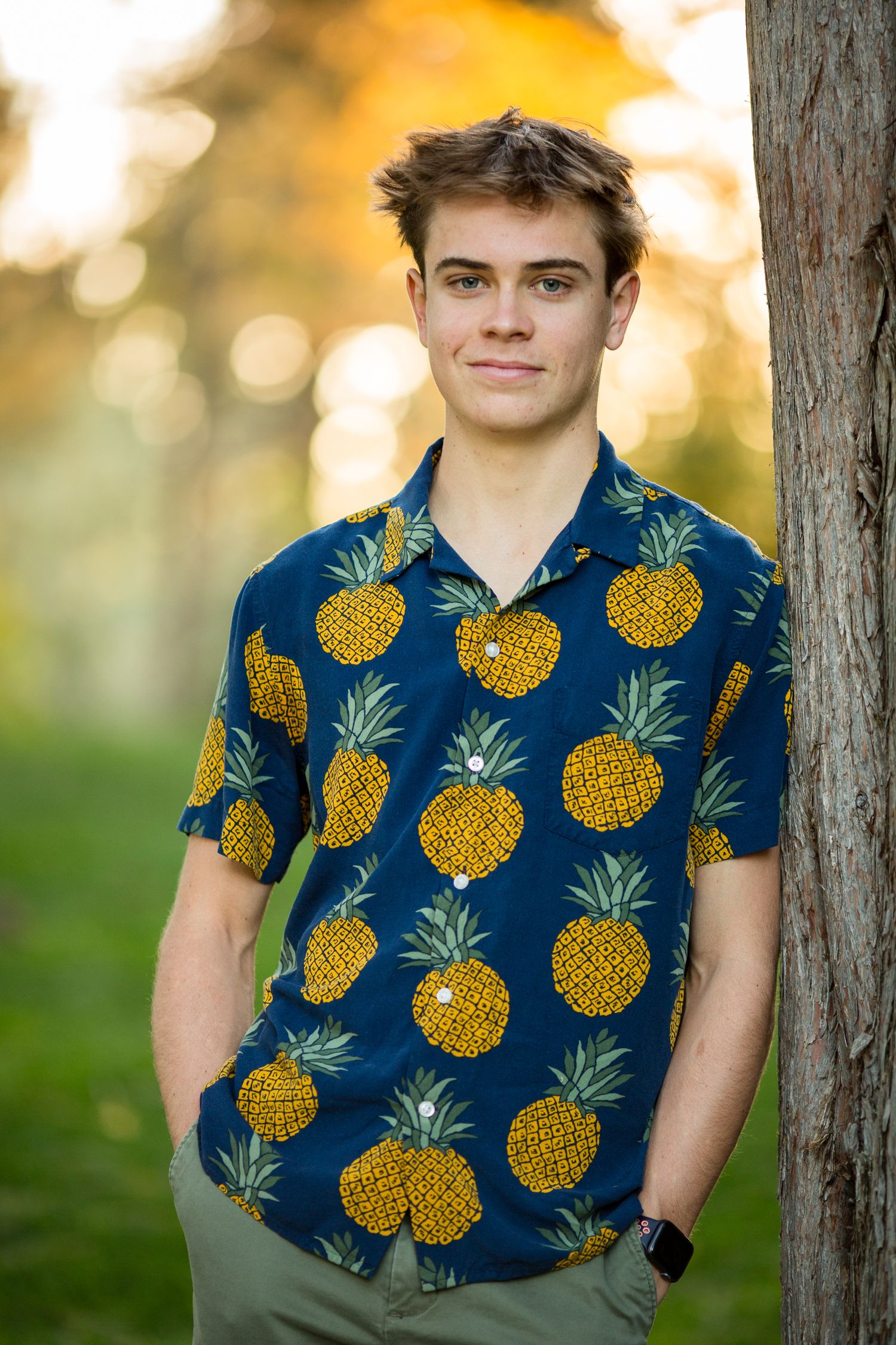 Senior portrait of a young man in Bend, Oregon