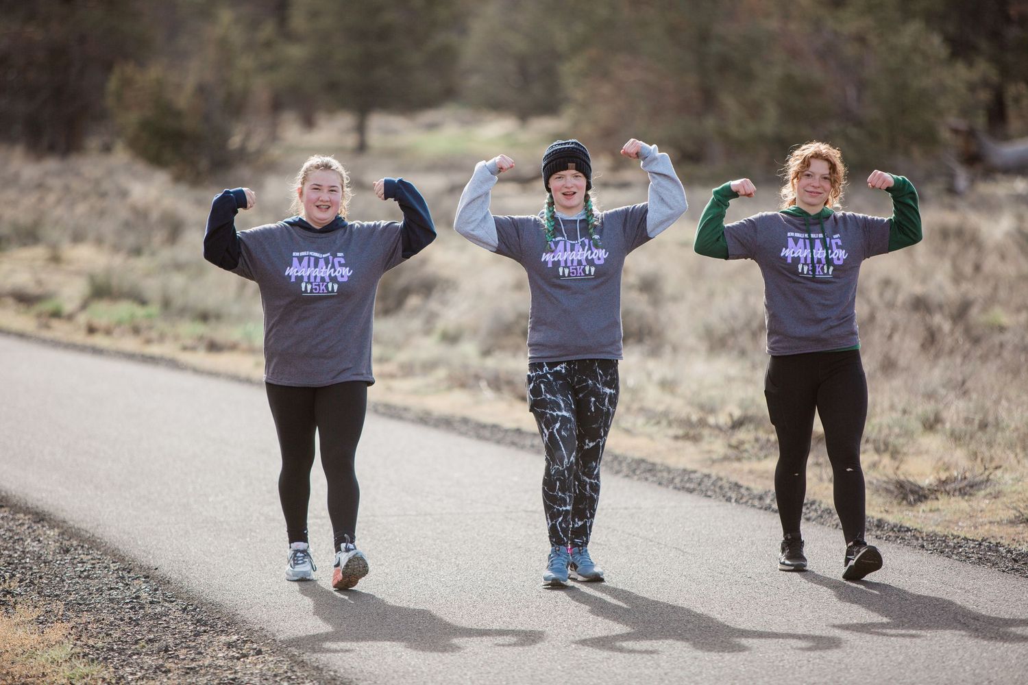 Women running in a race in Bend, Oregon