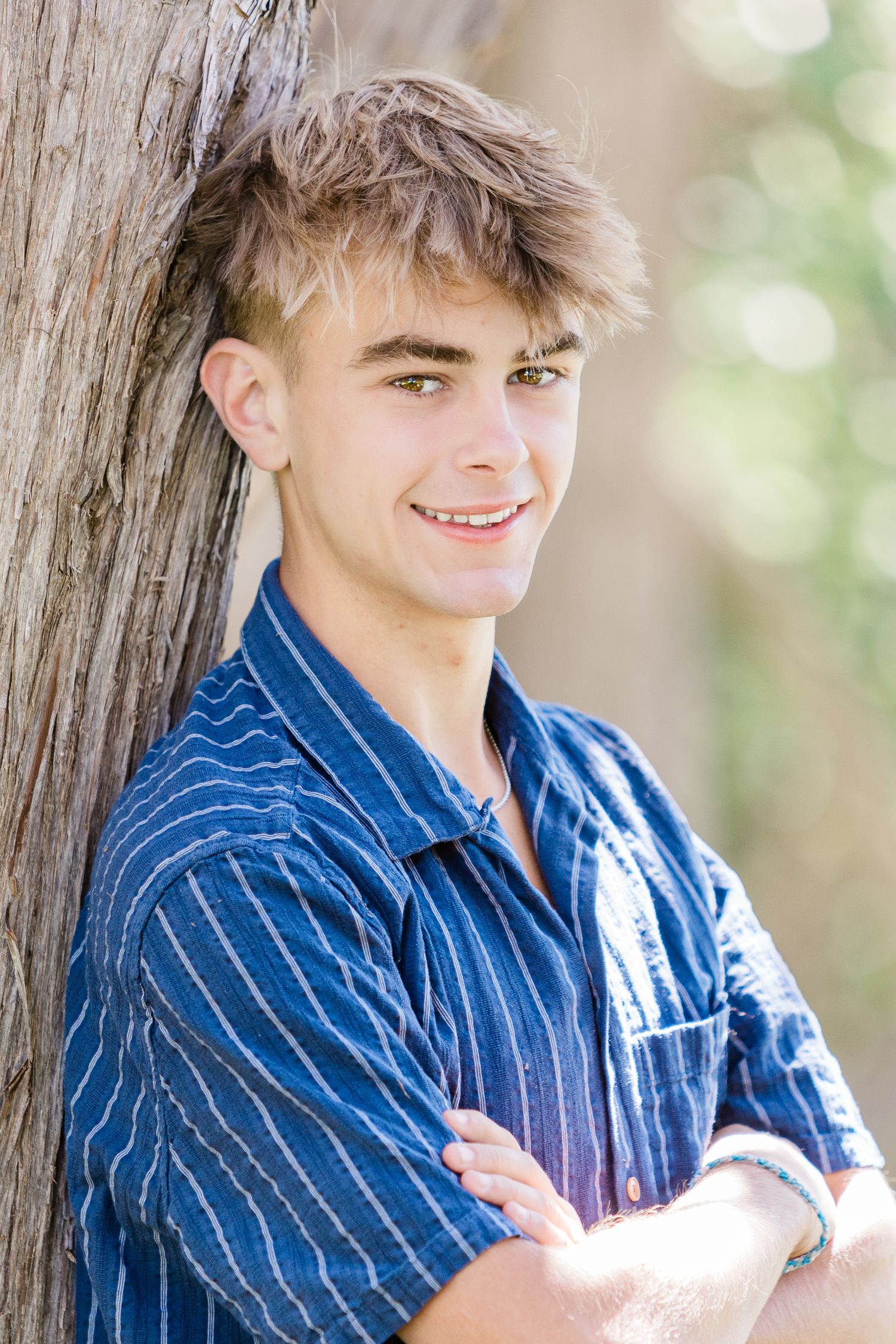 Senior portrait of a young man in Bend, Oregon