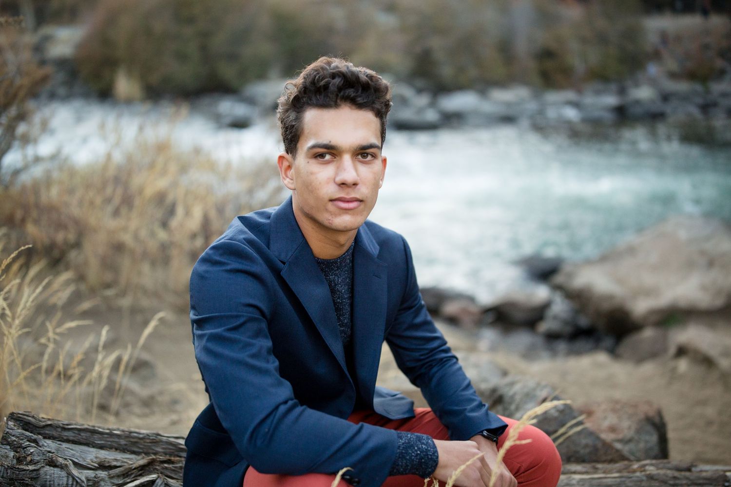 Senior portrait of a young man in Bend, Oregon