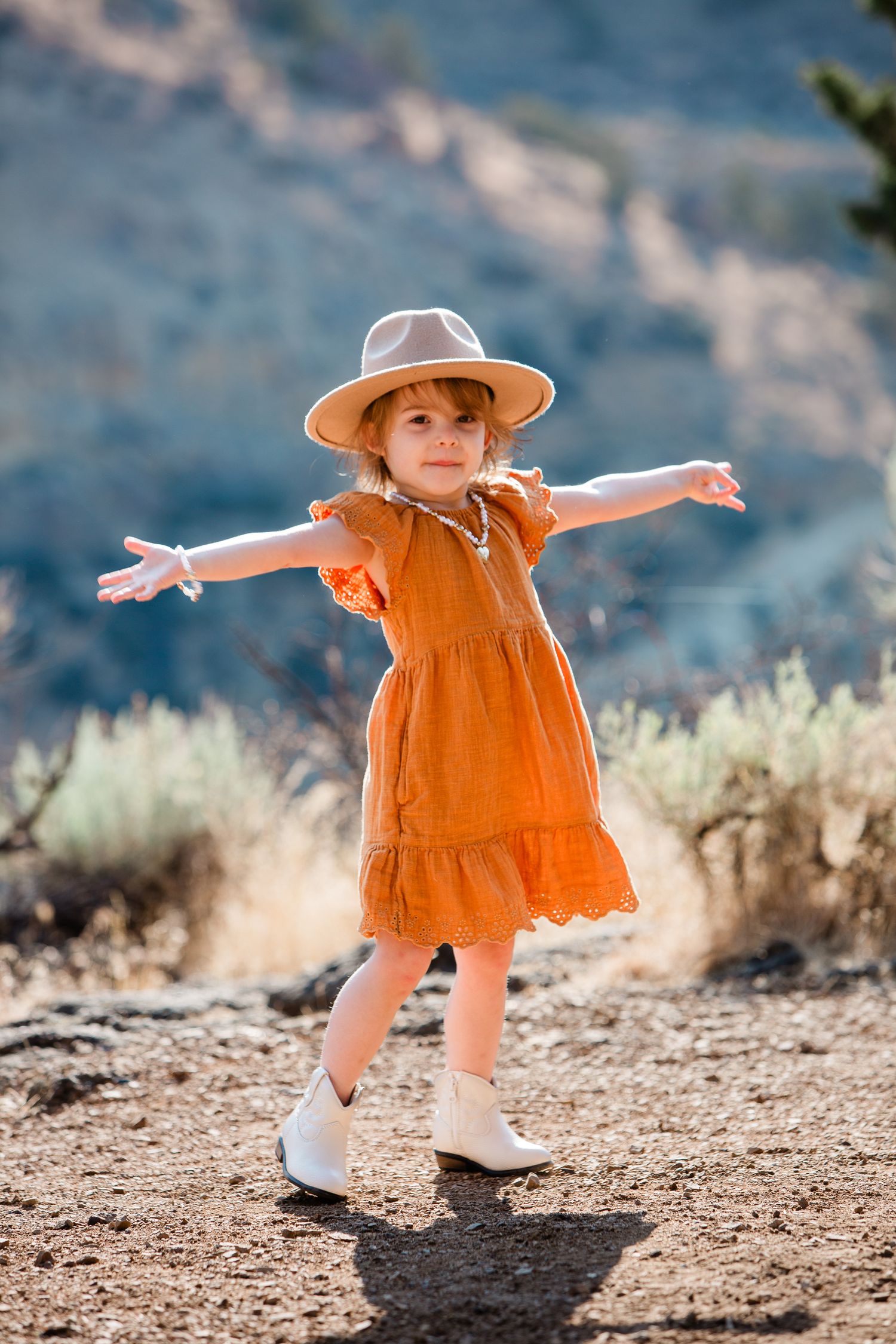 Portrait of a girl in Bend, Oregon at Smith Rock