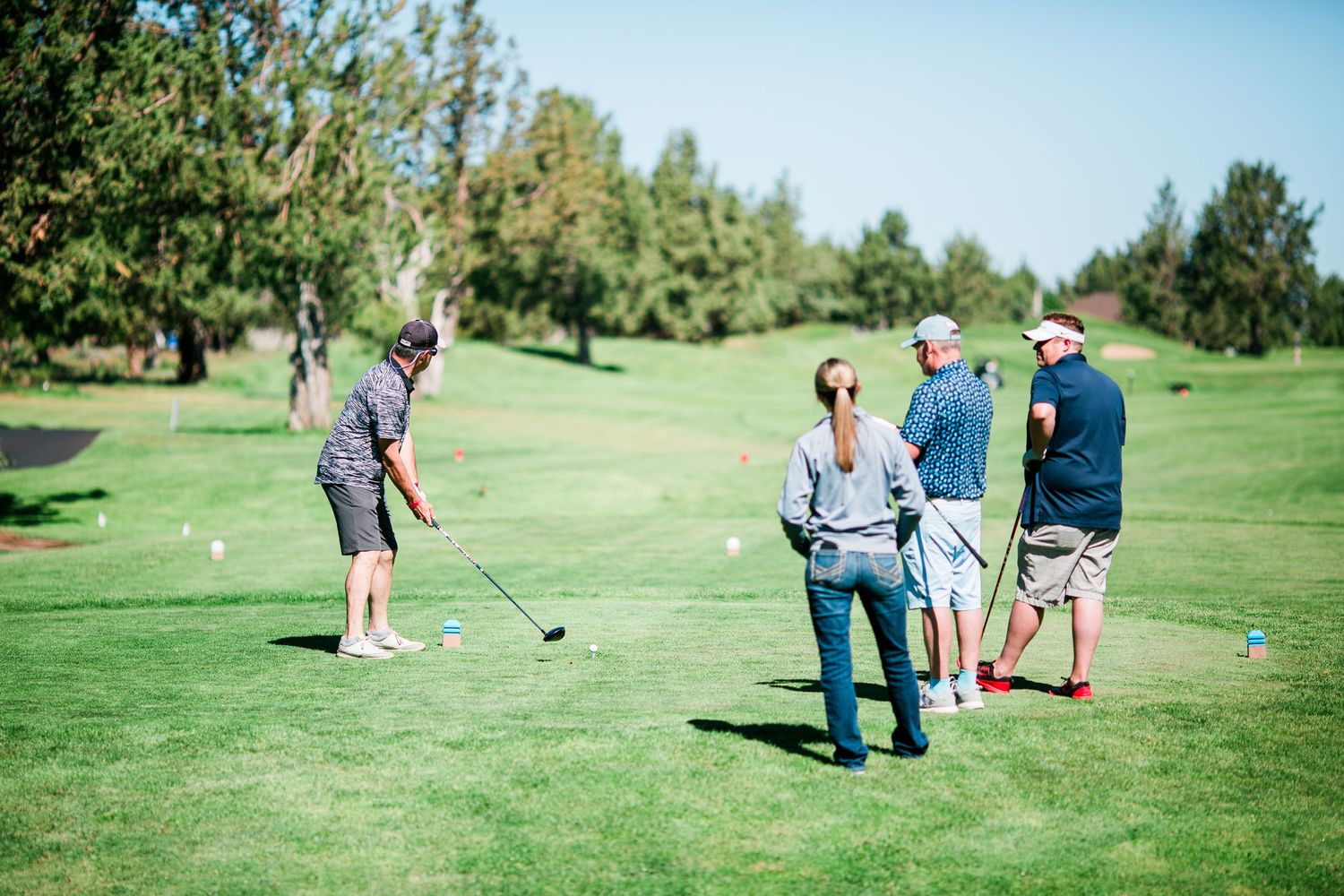 People playing golf in Bend, Oregon