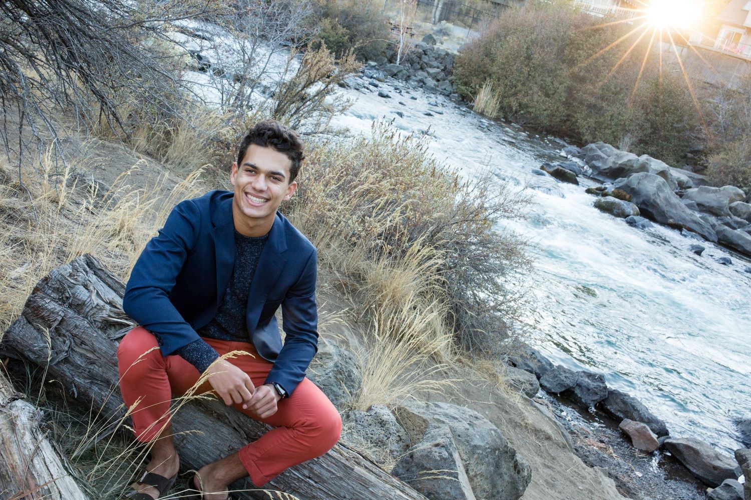 Senior portrait of a young man in Bend, Oregon