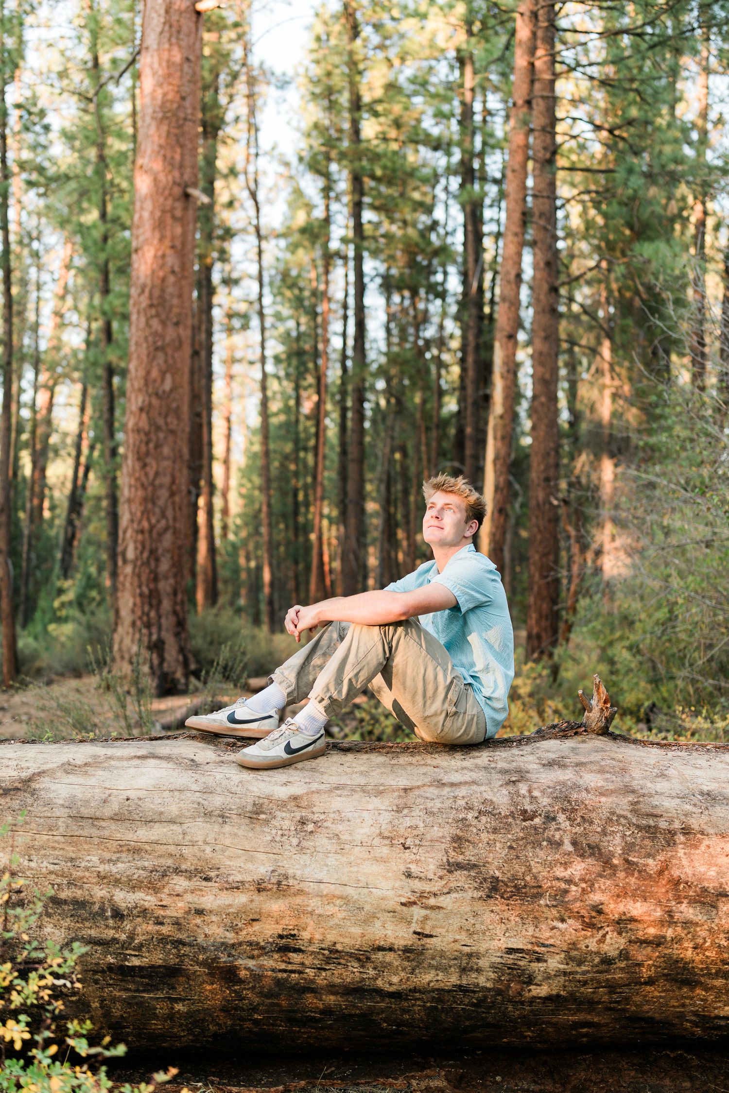 Senior portrait of a young man at Shevlin Park