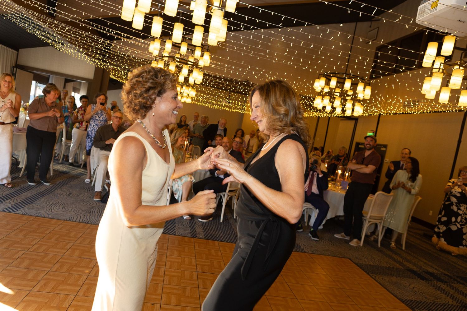 Two brides dancing at a wedding in Bend, Oregon