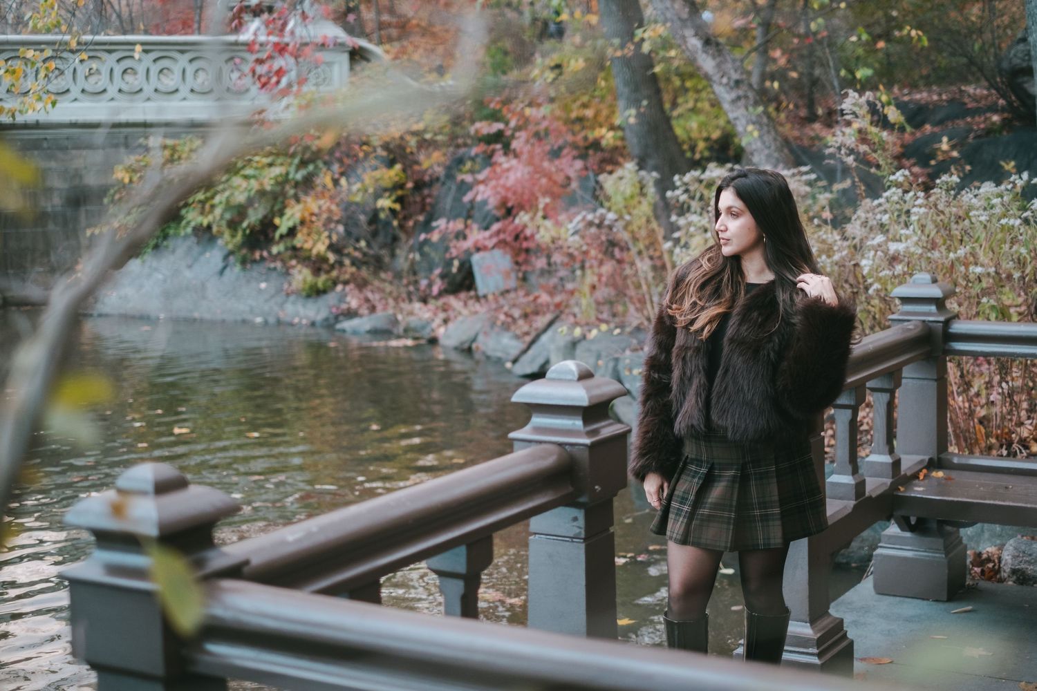 Woman posing in Central Park