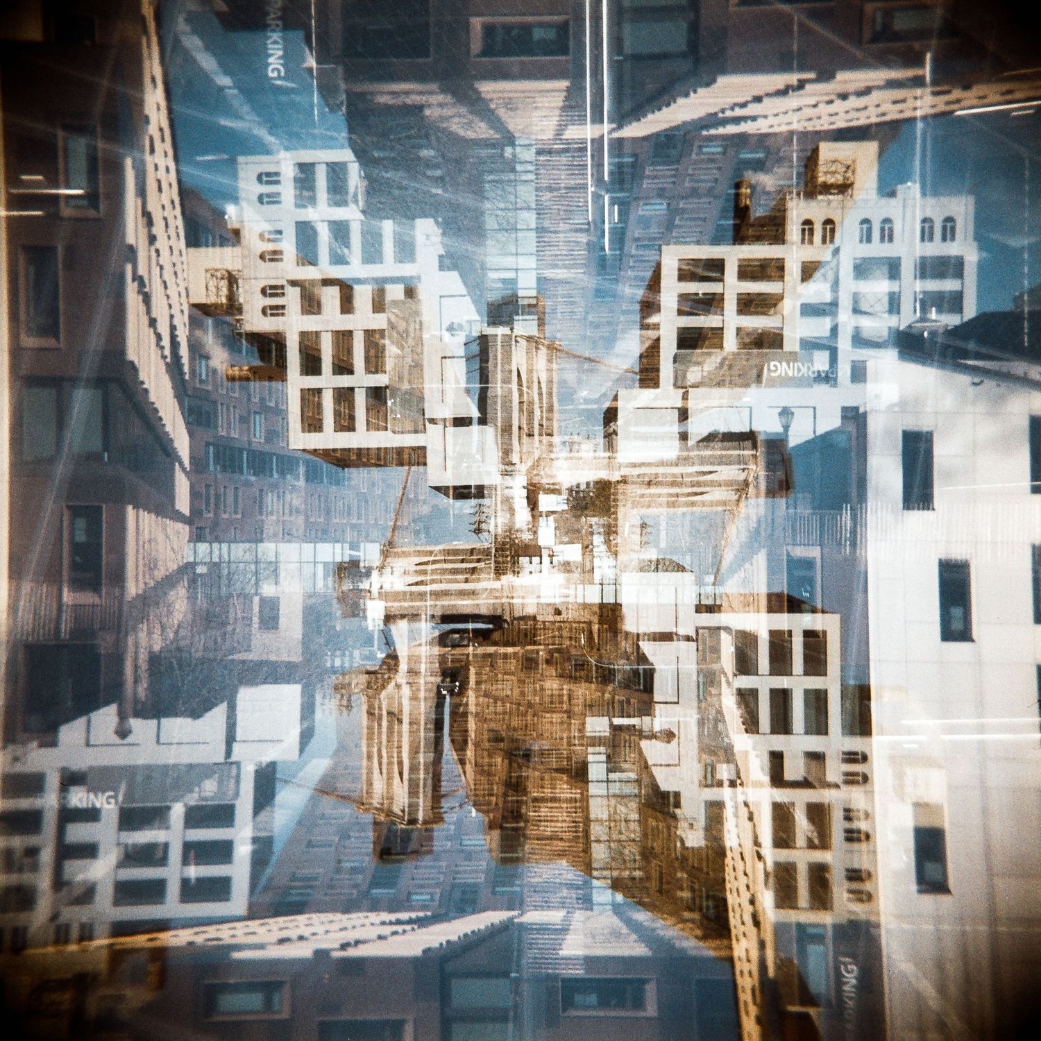 Multi-exposure of architecture in Brooklyn, New York