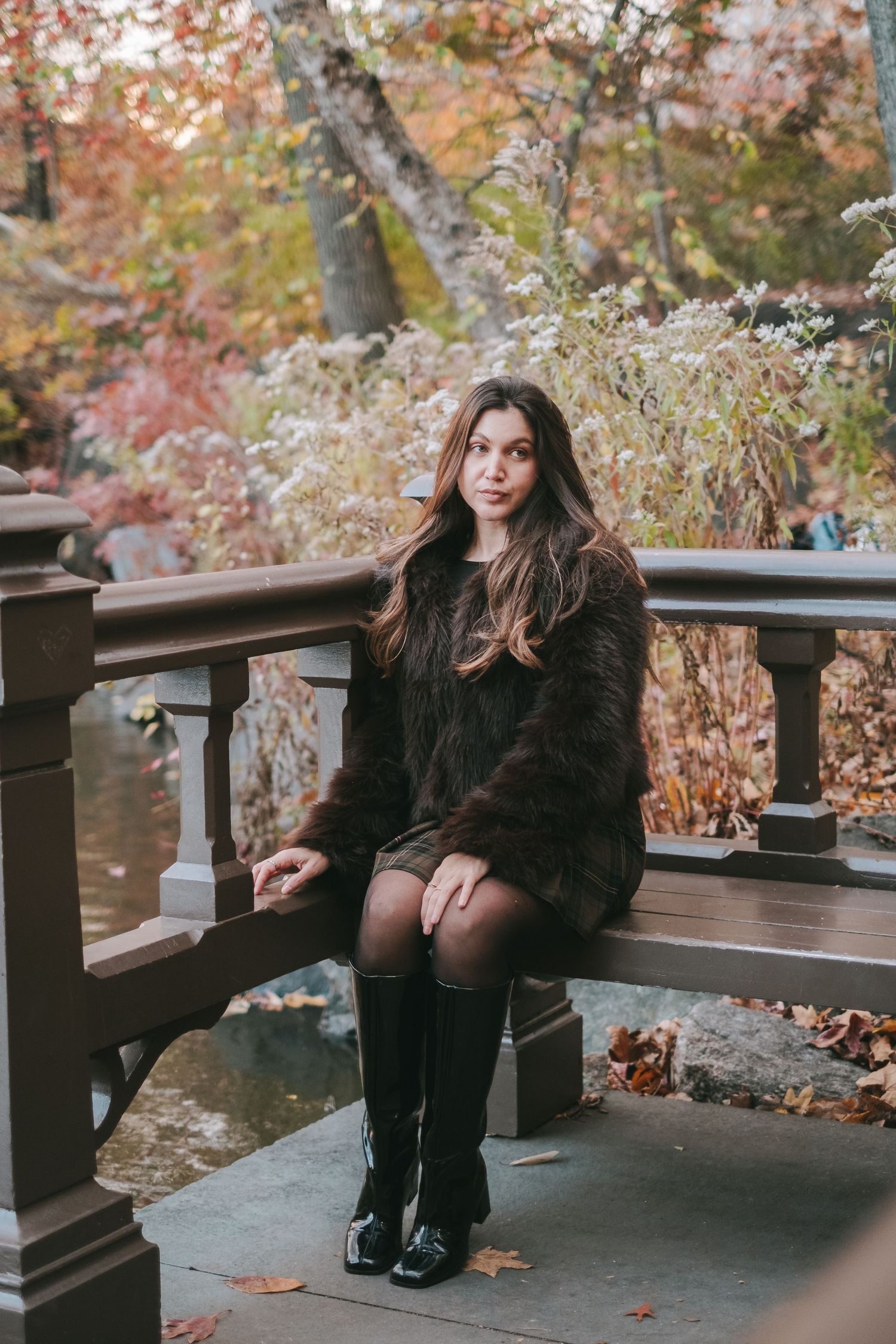Woman posing in Central Park