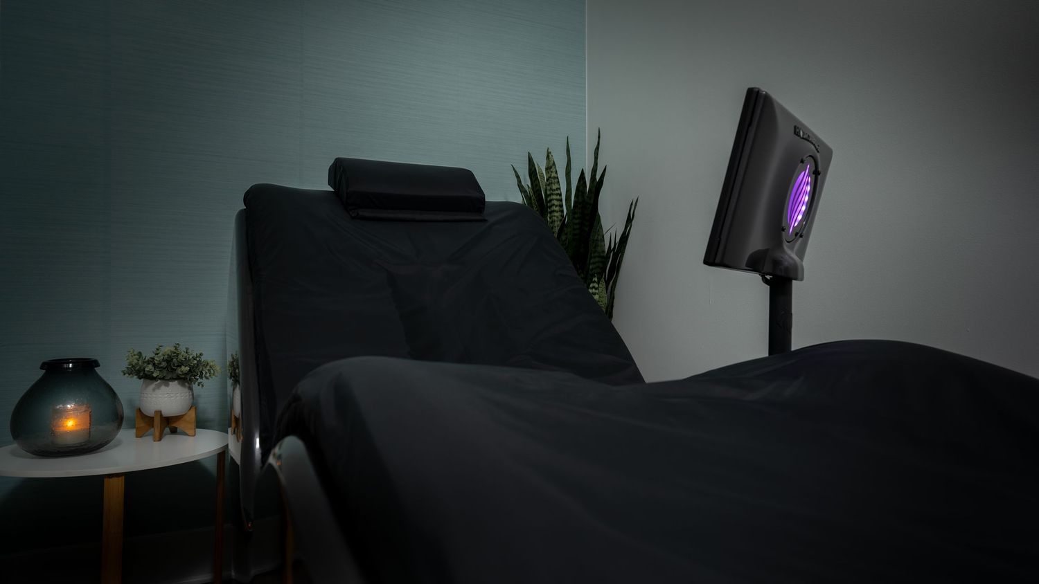 Corporate photography of relaxation spa room