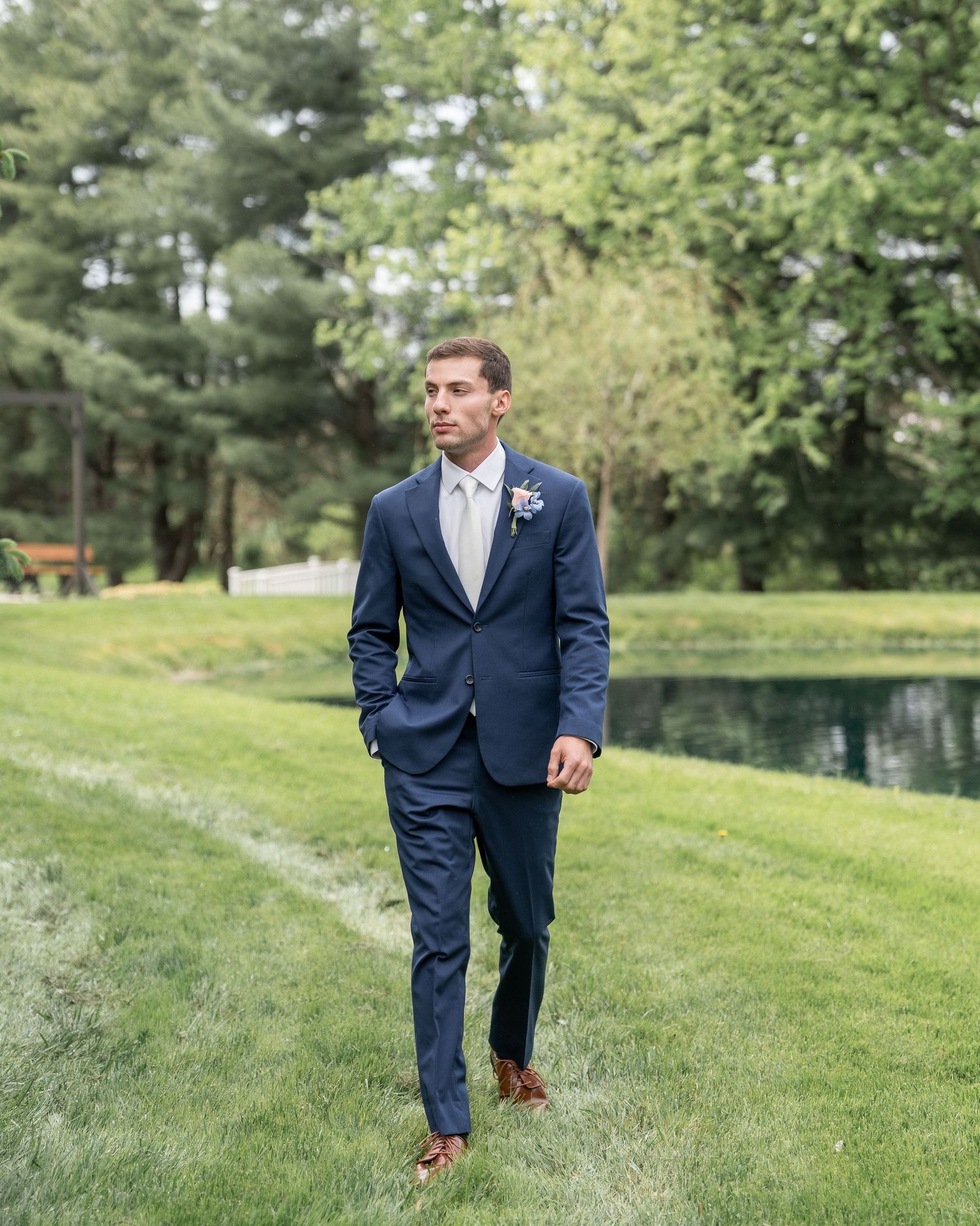 Classic groom portrait at Christian Royer House in Westminster, Maryland