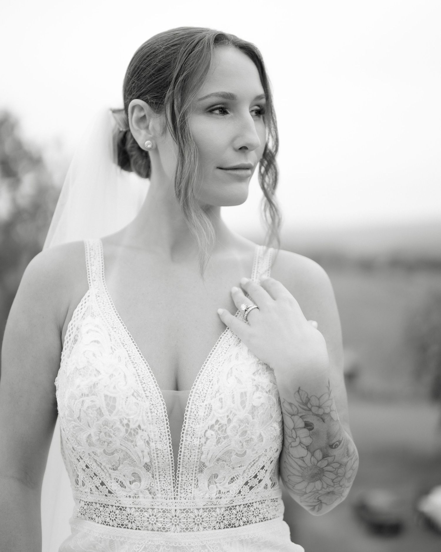 Northern Virginia wedding photography of bride timeless and romantic