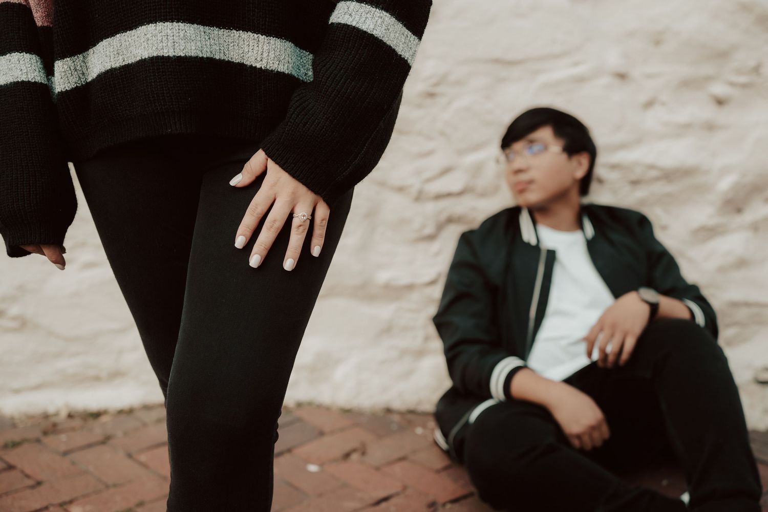 Engagement portraits in Old town Alexandria