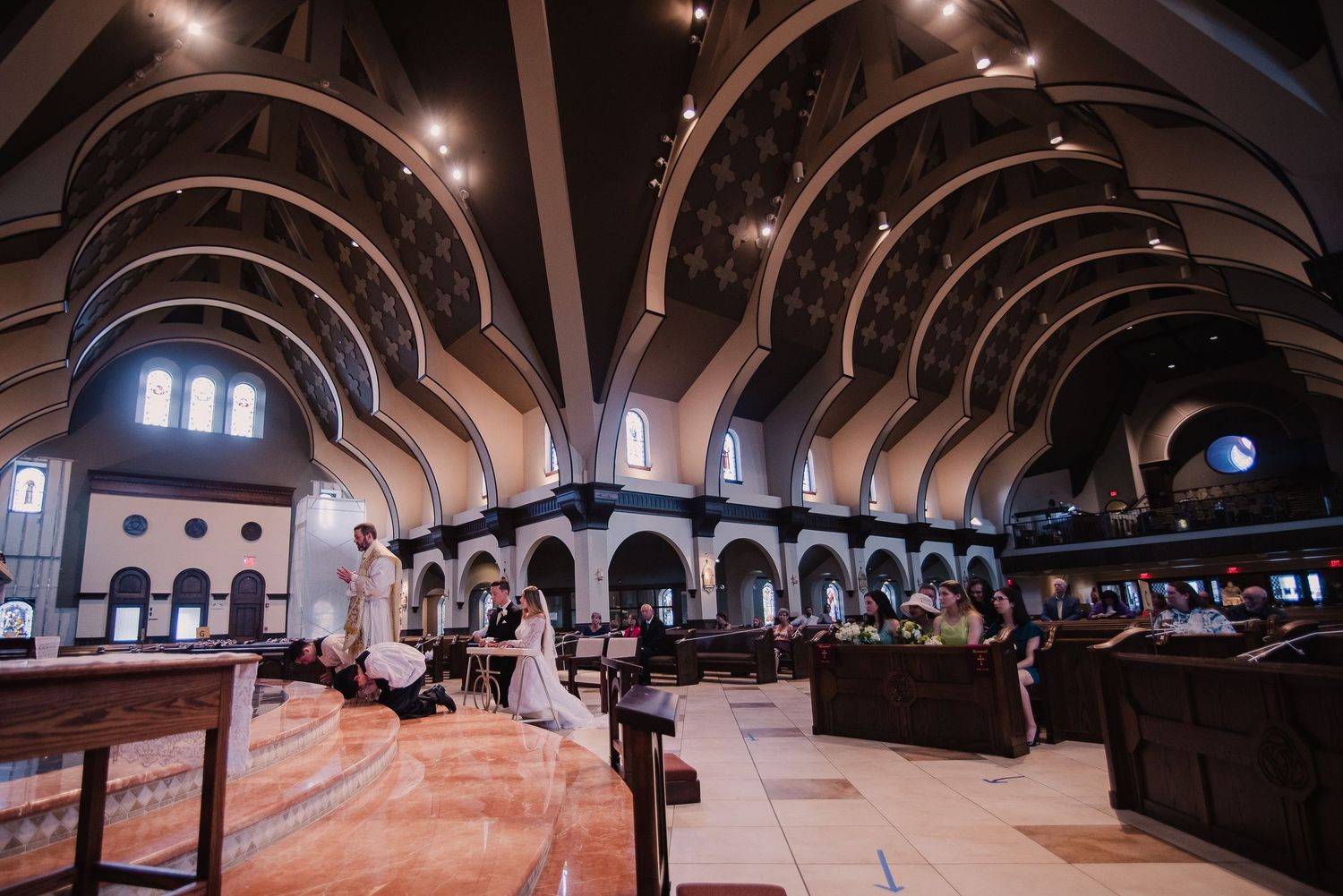 Couple ceremony at Gainesville Catholic church