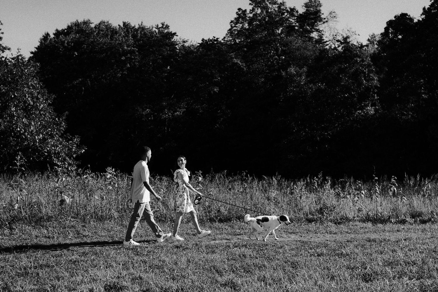 Black and white couple portrait in Manassas battlefield