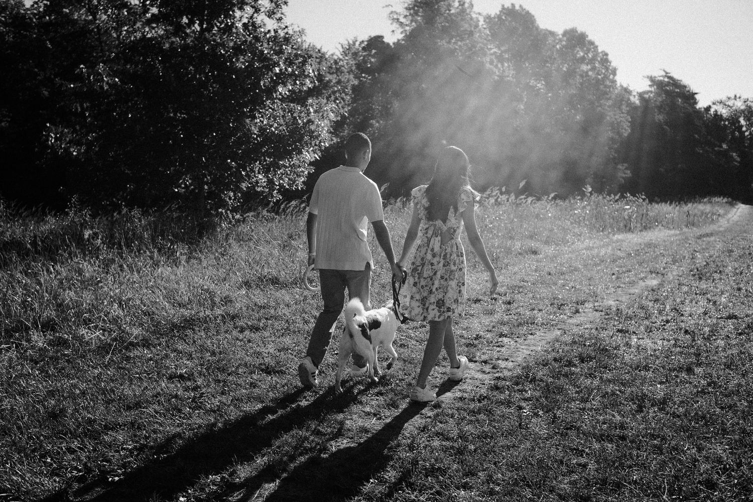 Black and white couple portrait in Manassas battlefield