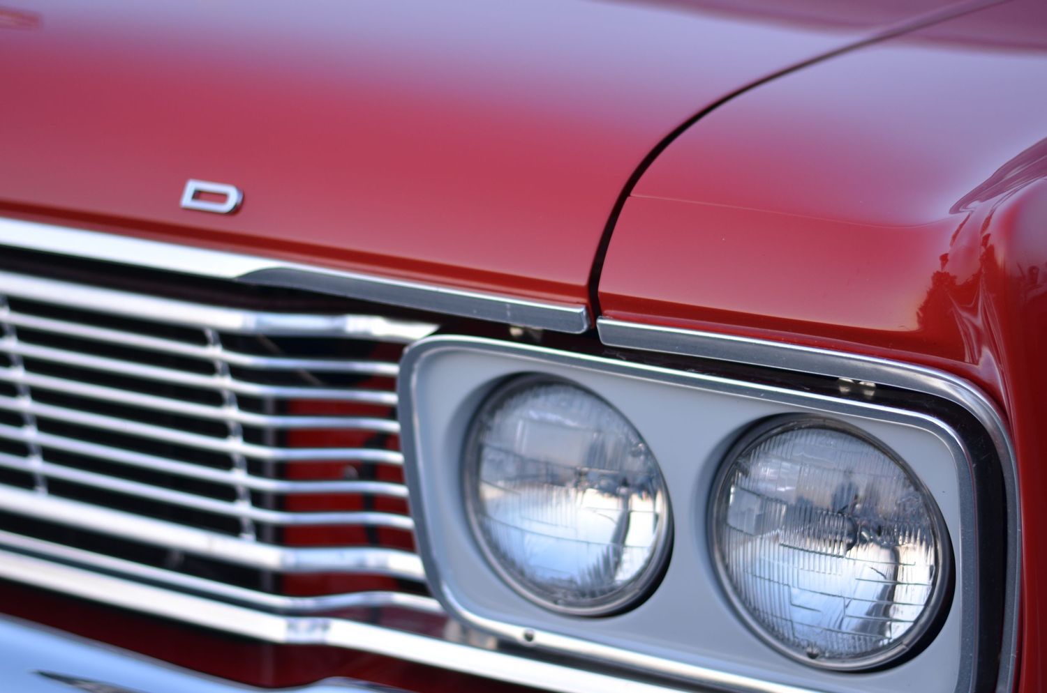 photo of an old car at a car show