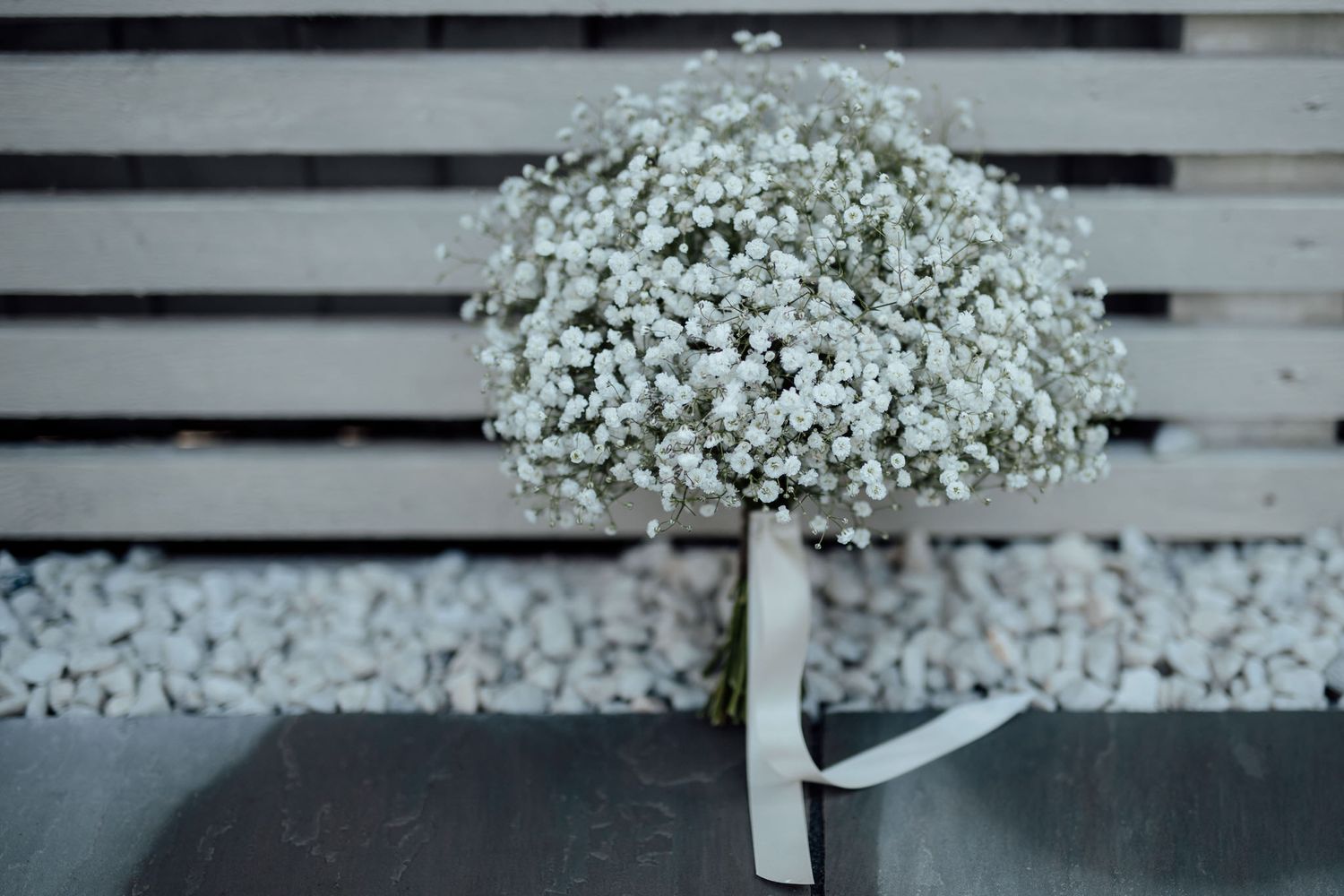 Baby's breath flowers arranged in delicate white clusters for wedding decor.