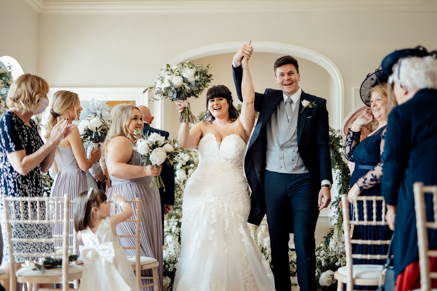 married couple celebrating