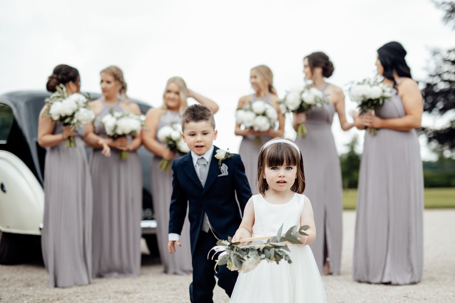 bridal party at Alrewas Hayes