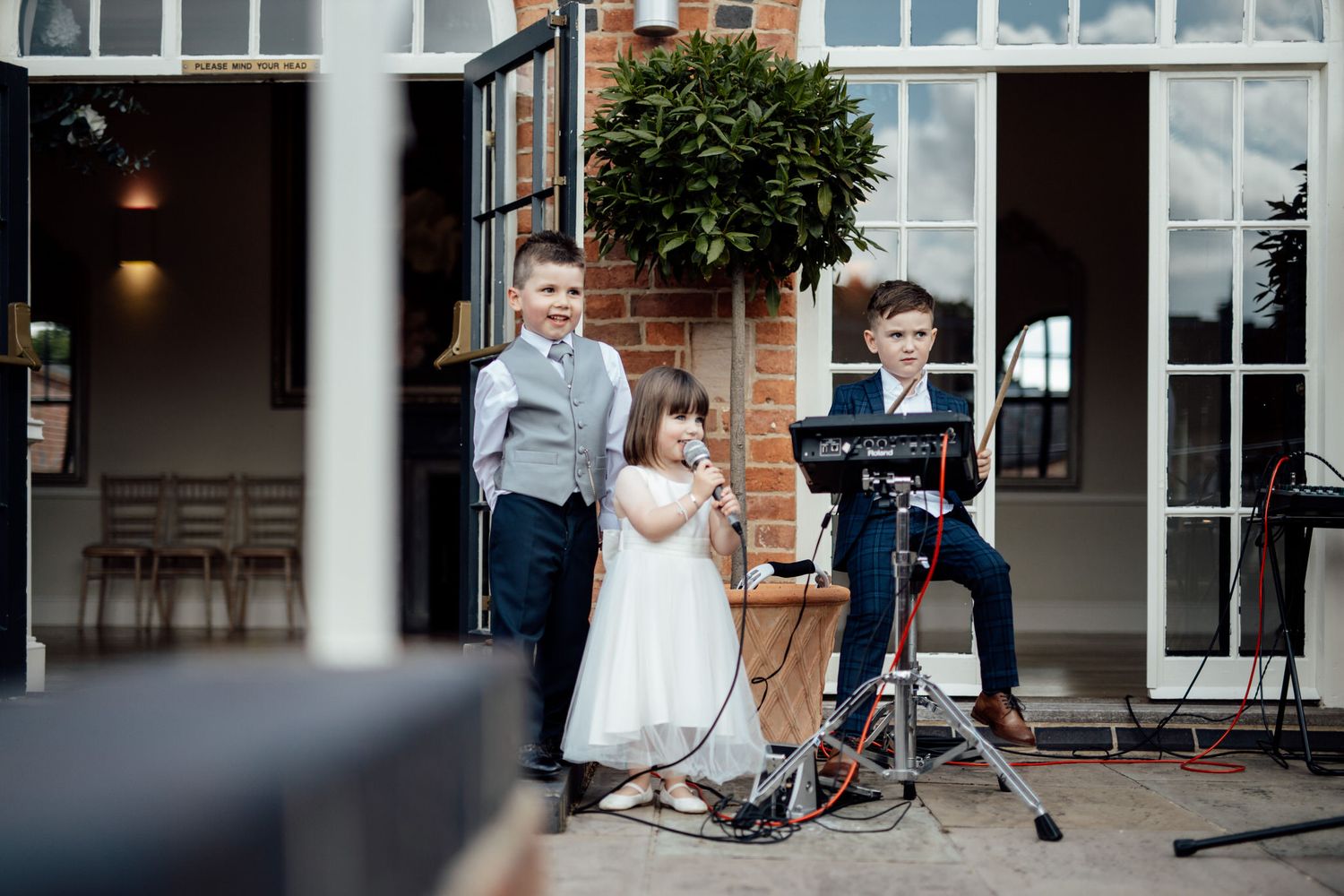 kid on the instruments at Alrewas Hayes