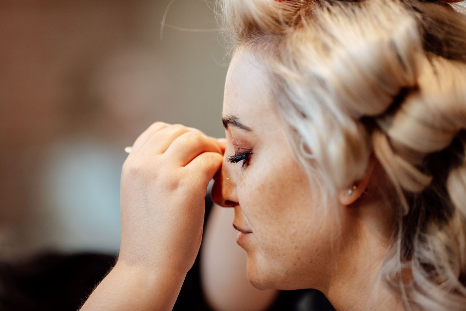 Close-up shots of a couple sharing intimate moments during their wedding celebration.
