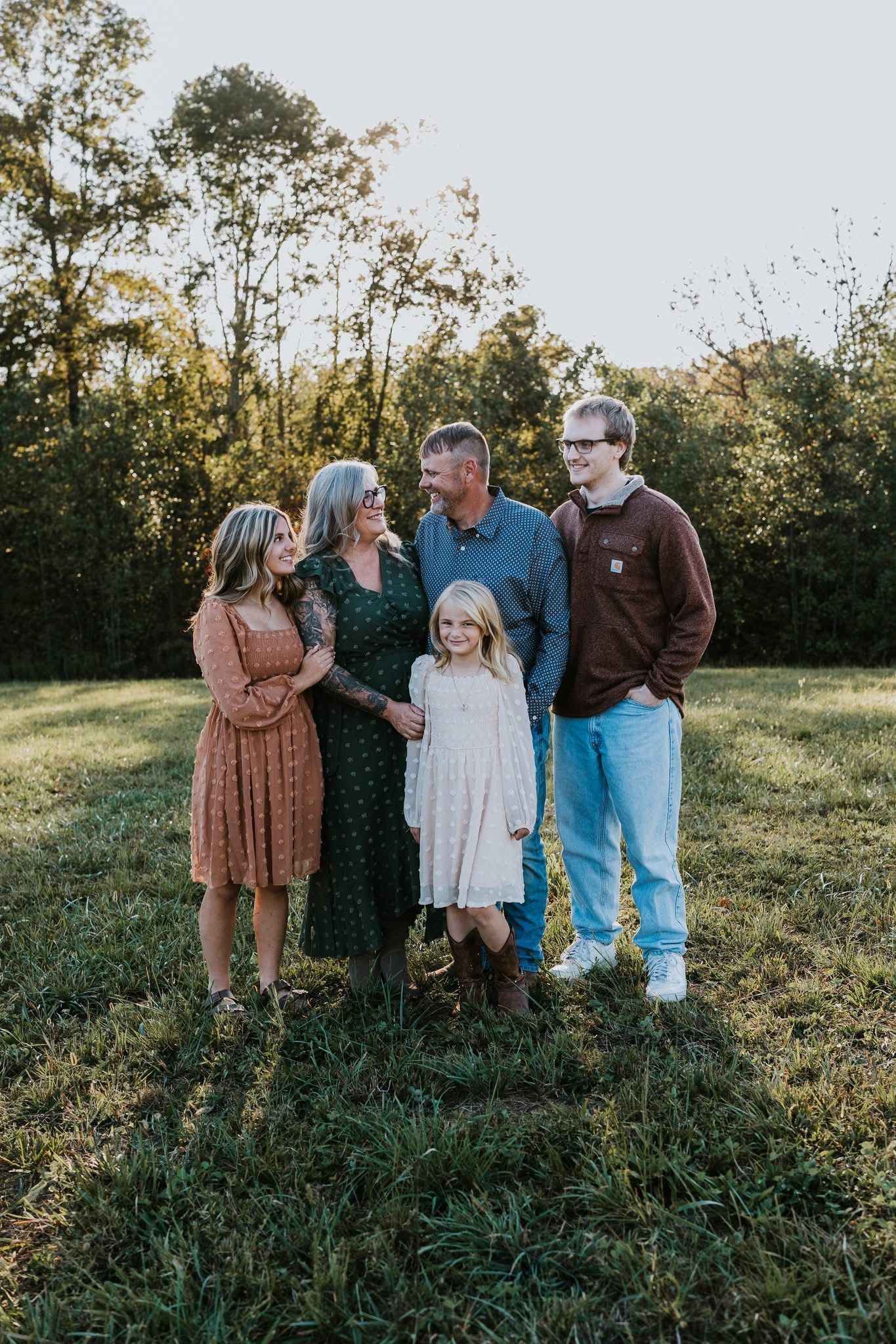 Family session on a farm