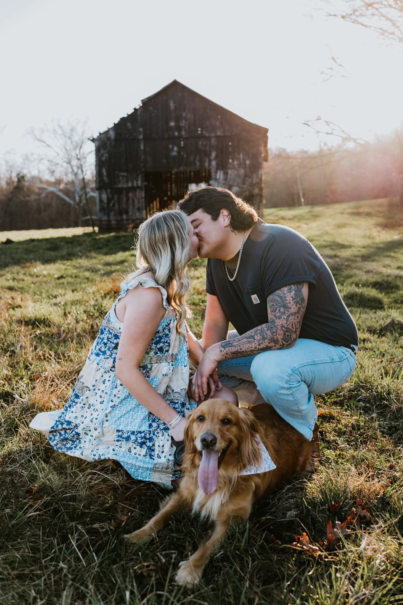 Couples pictures with dog