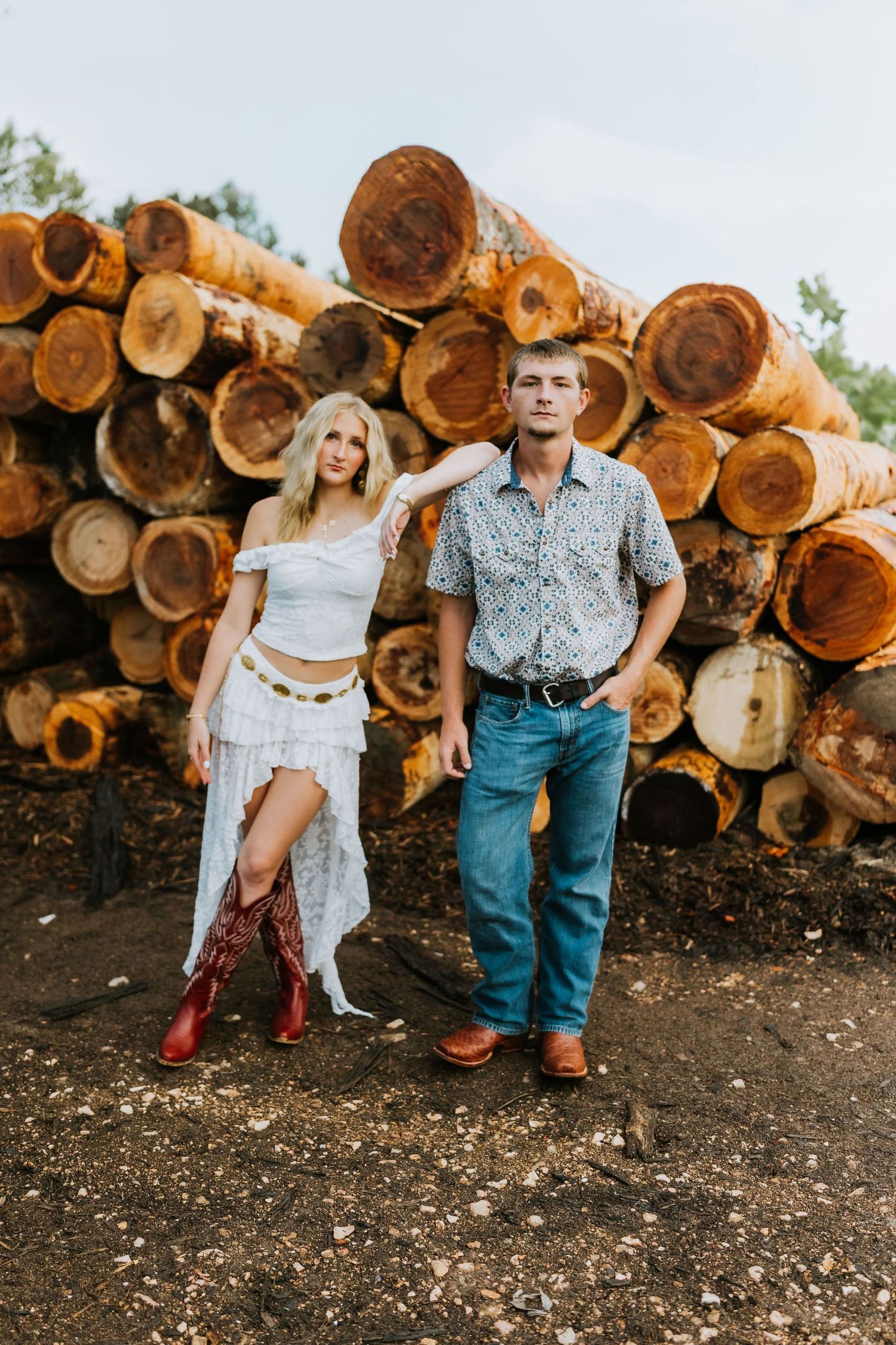 Senior session for twins