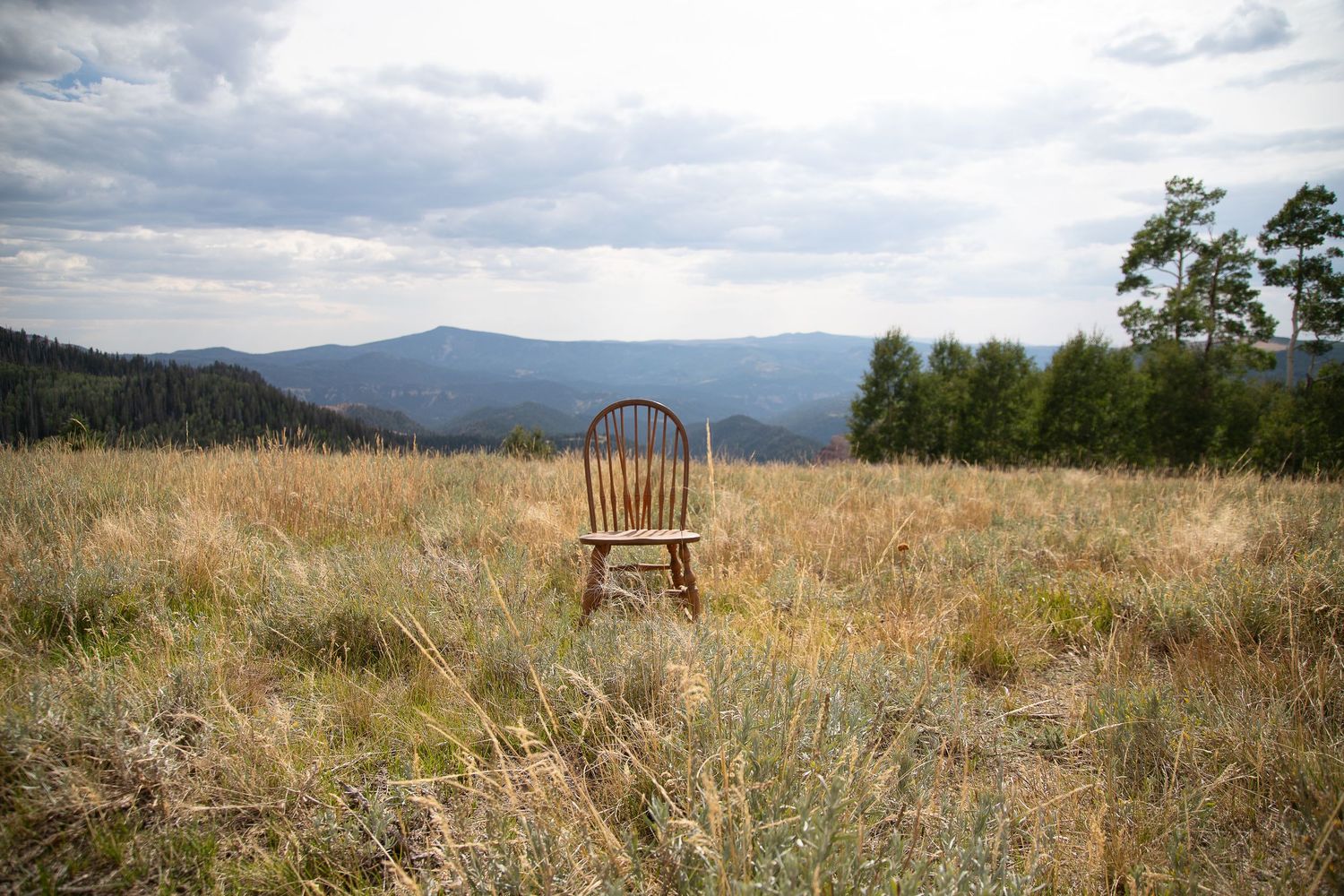 Rocking chair at top of Utah mountain